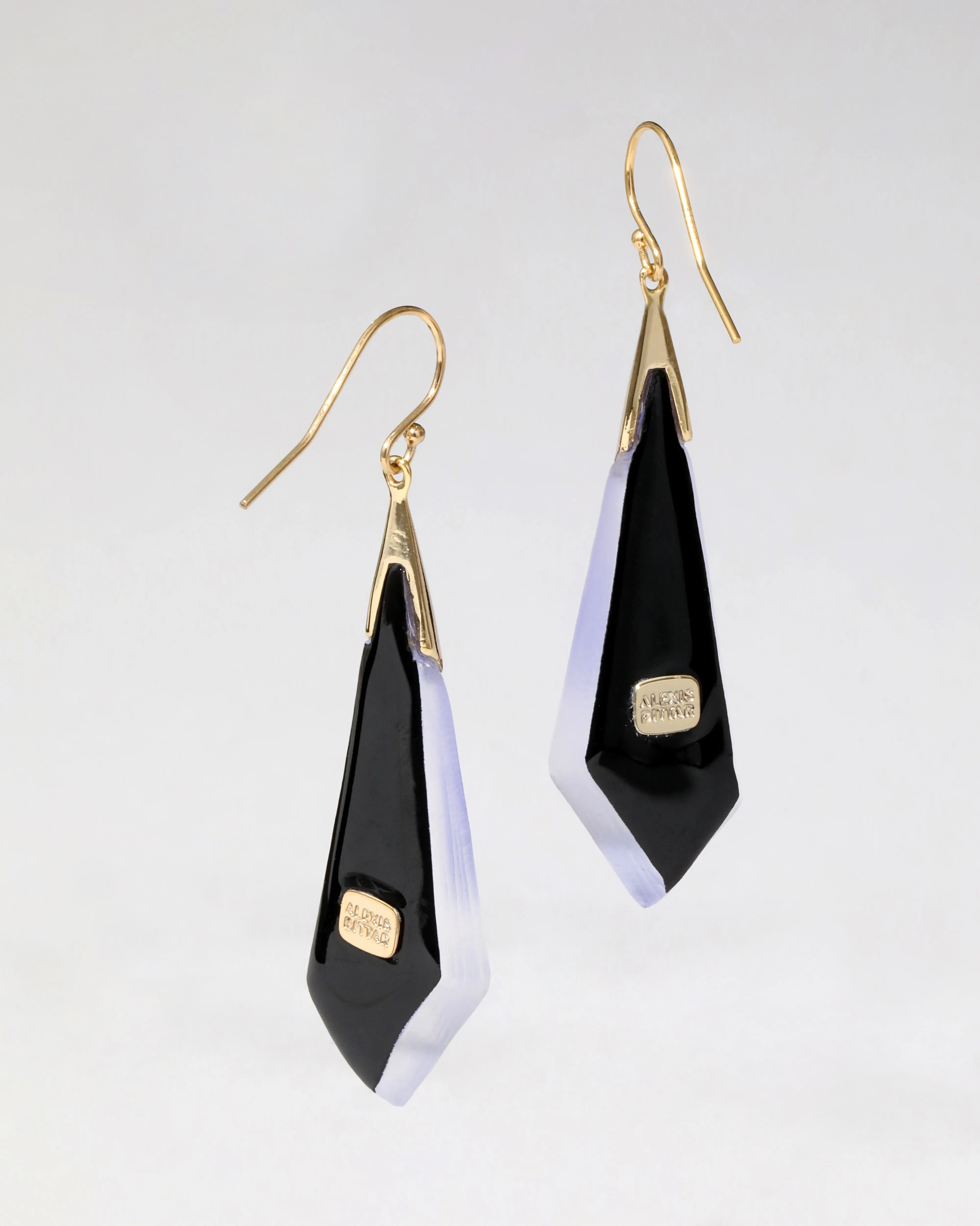 Lucite Faceted Wire Earring- Electric Violet sold by Alexis Bittar product image thumbnail 3