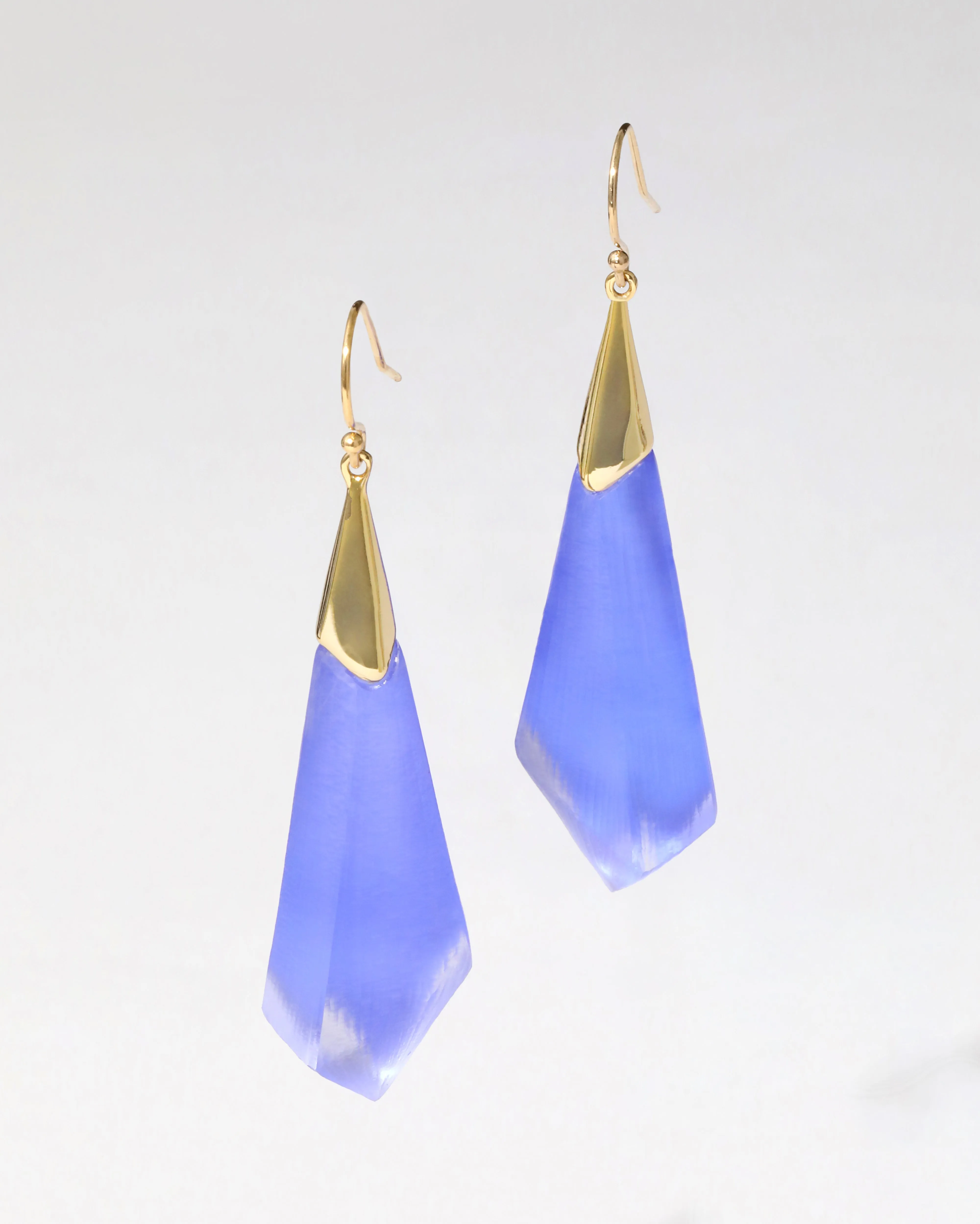 Lucite Faceted Wire Earring- Electric Violet sold by Alexis Bittar