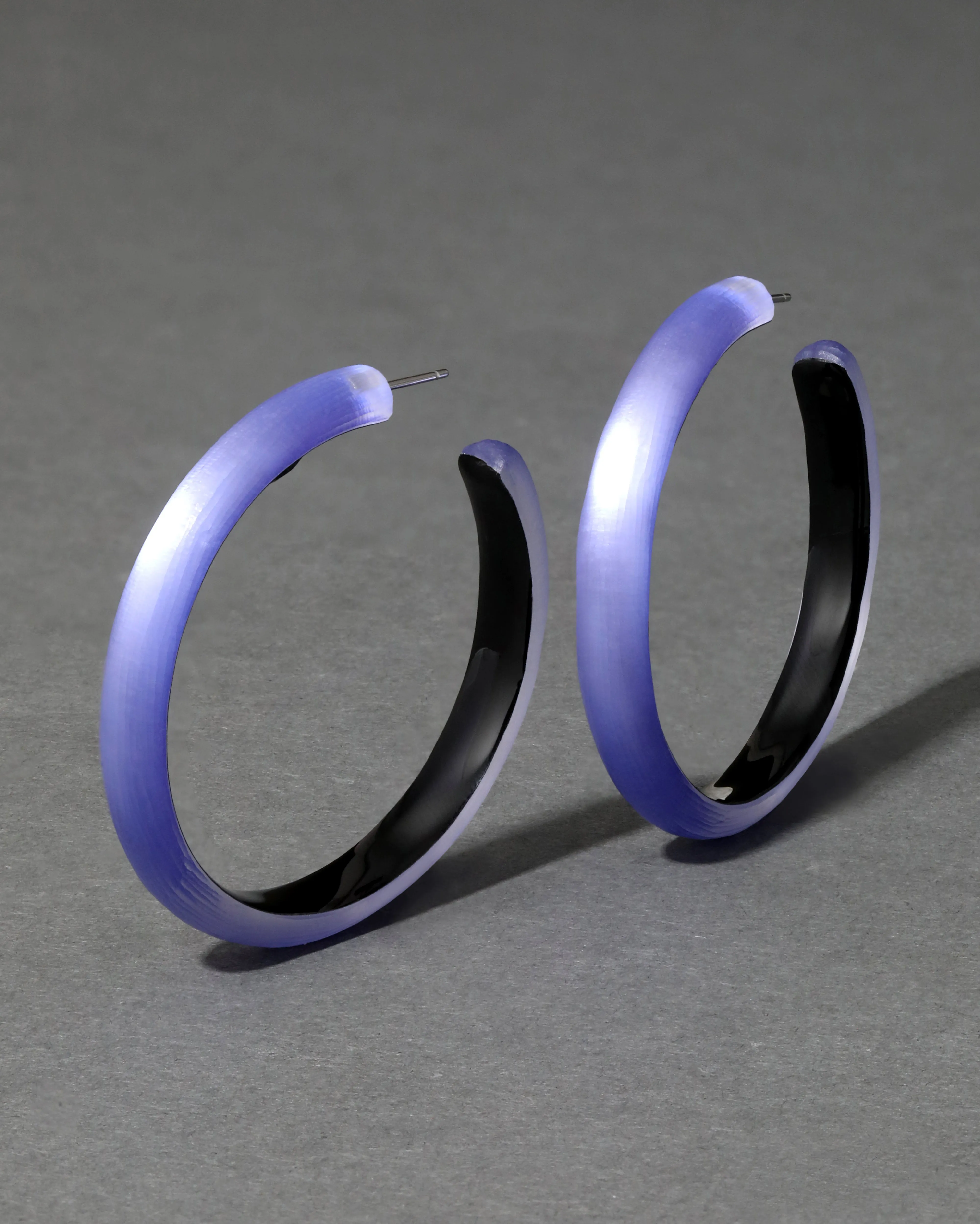 Lucite Hoop Earring- Electric Violet sold by Alexis Bittar