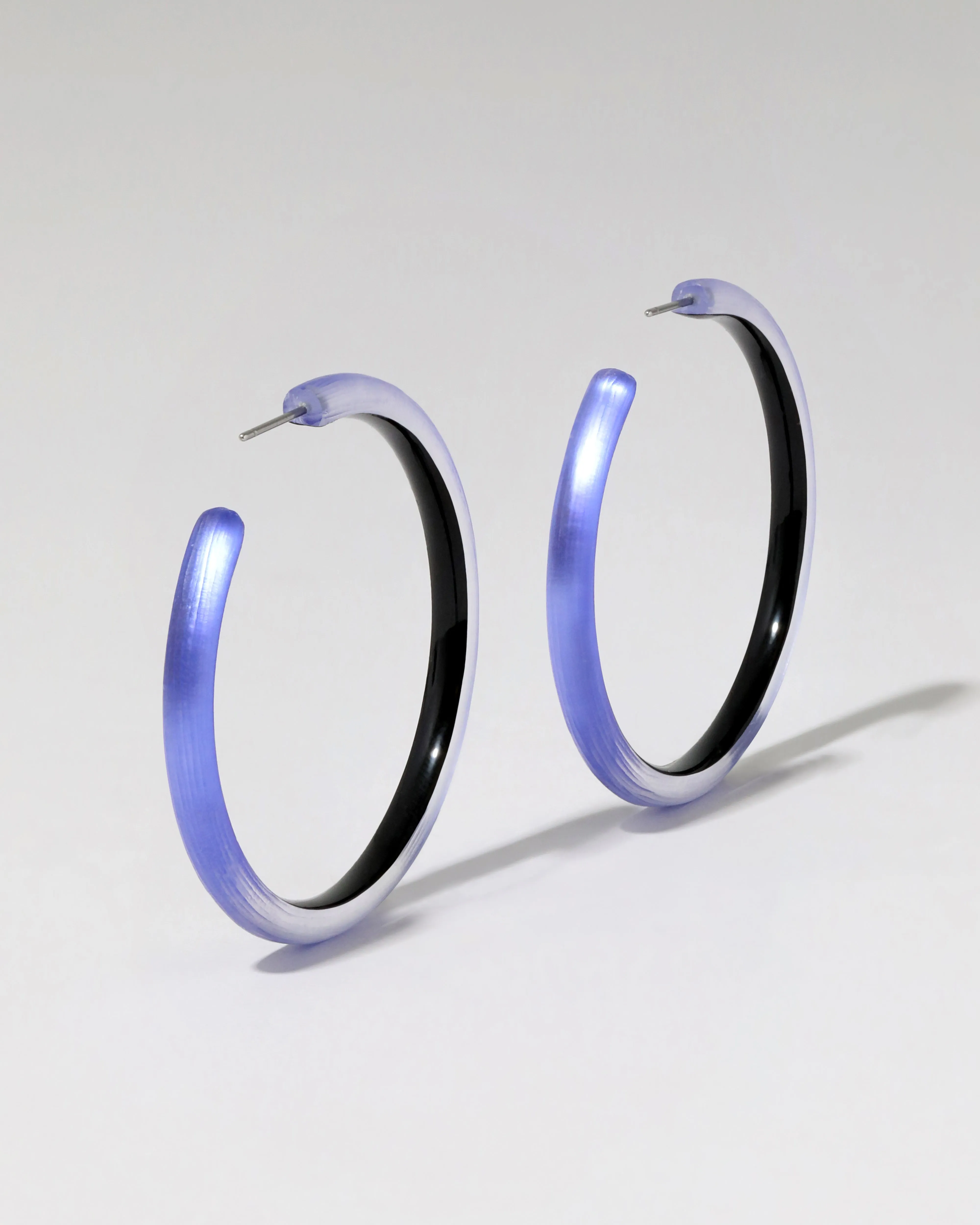 Skinny Lucite Hoop Earring- Electric Violet sold by Alexis Bittar product image thumbnail 4