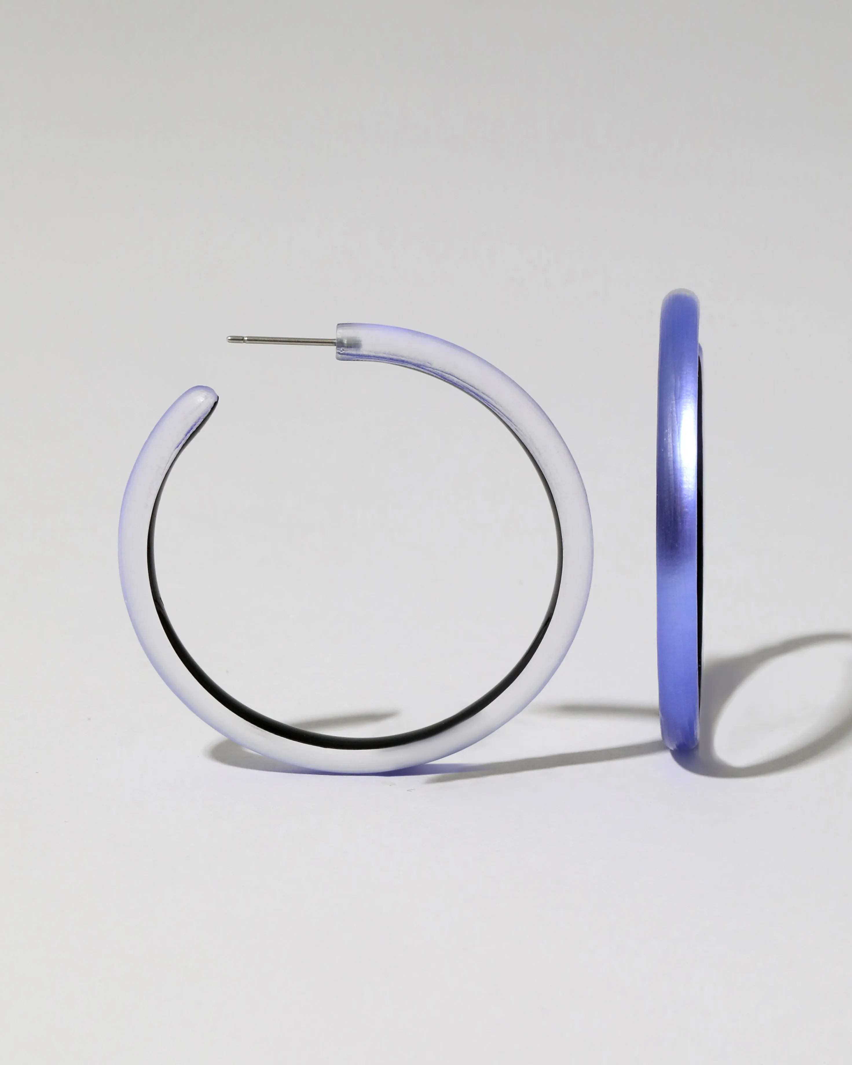 Skinny Lucite Hoop Earring- Electric Violet sold by Alexis Bittar product image thumbnail 3