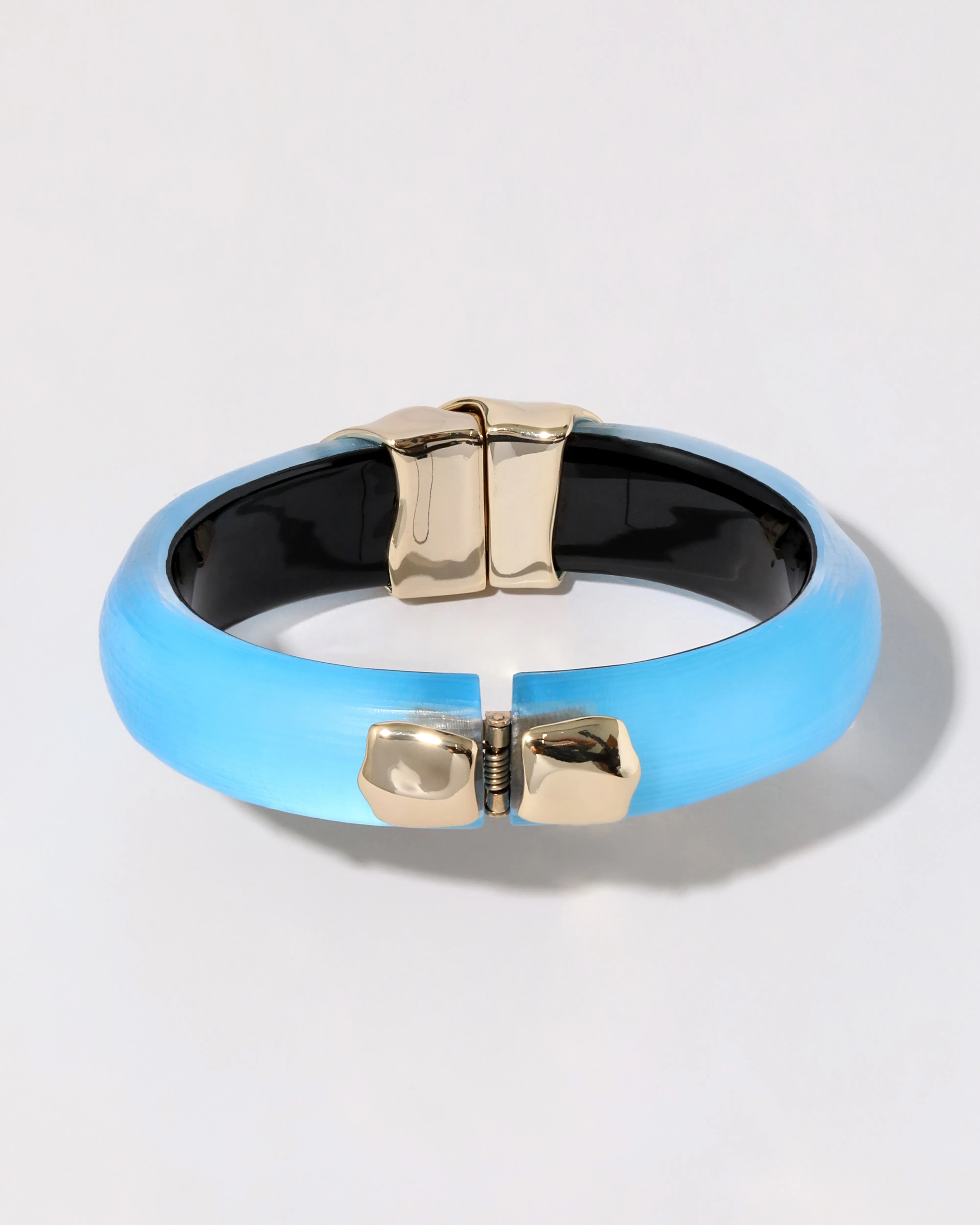 Molten Gold Lucite Hinge Bracelet- Neon Blue sold by Alexis Bittar product image thumbnail 4
