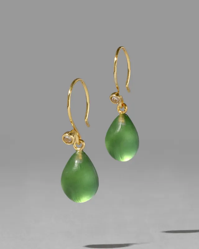 Lucite Teardrop Earring- Moss Green sold by Alexis Bittar