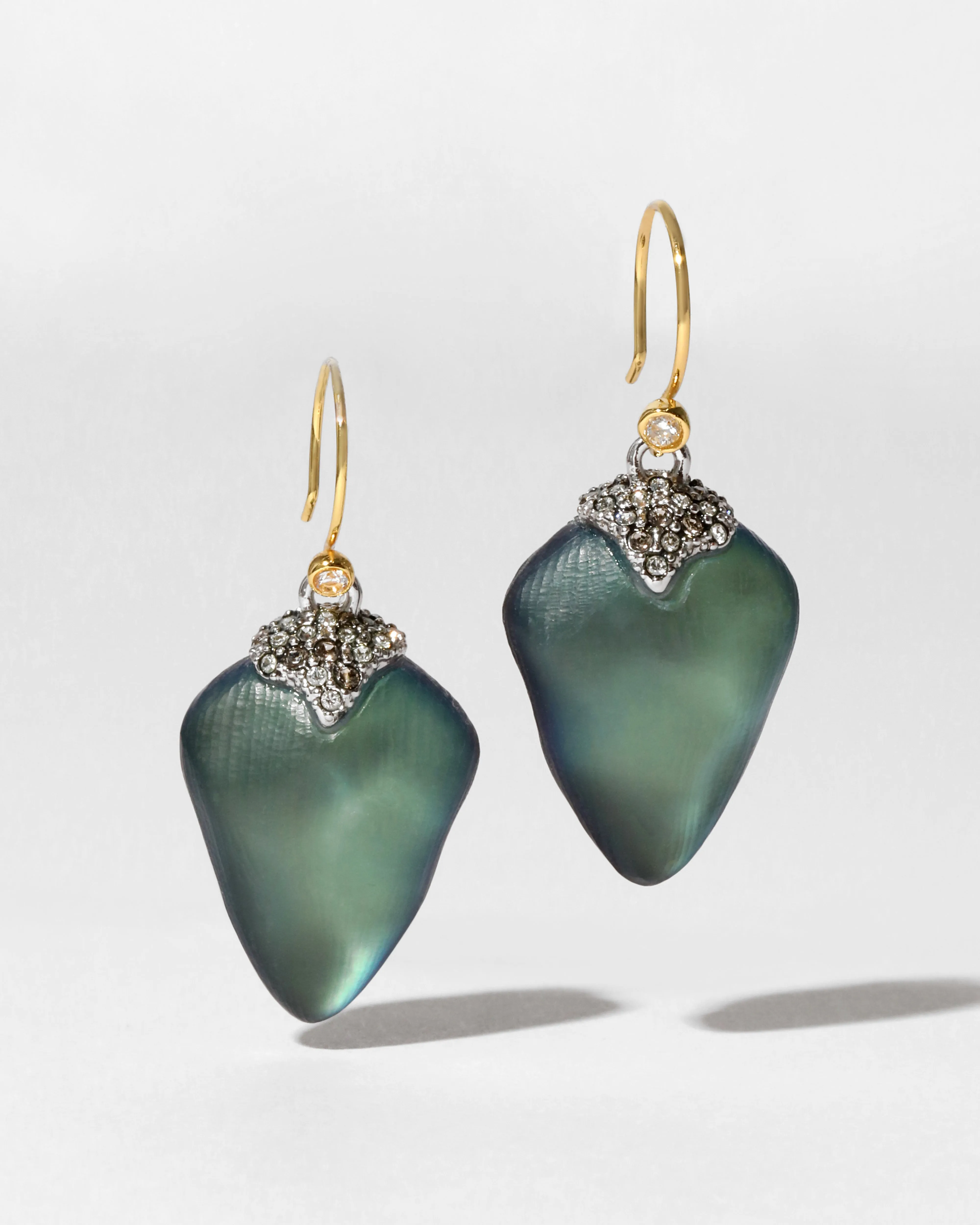 Solanales Crystal Lucite Drop Earring- Black Beetle sold by Alexis Bittar