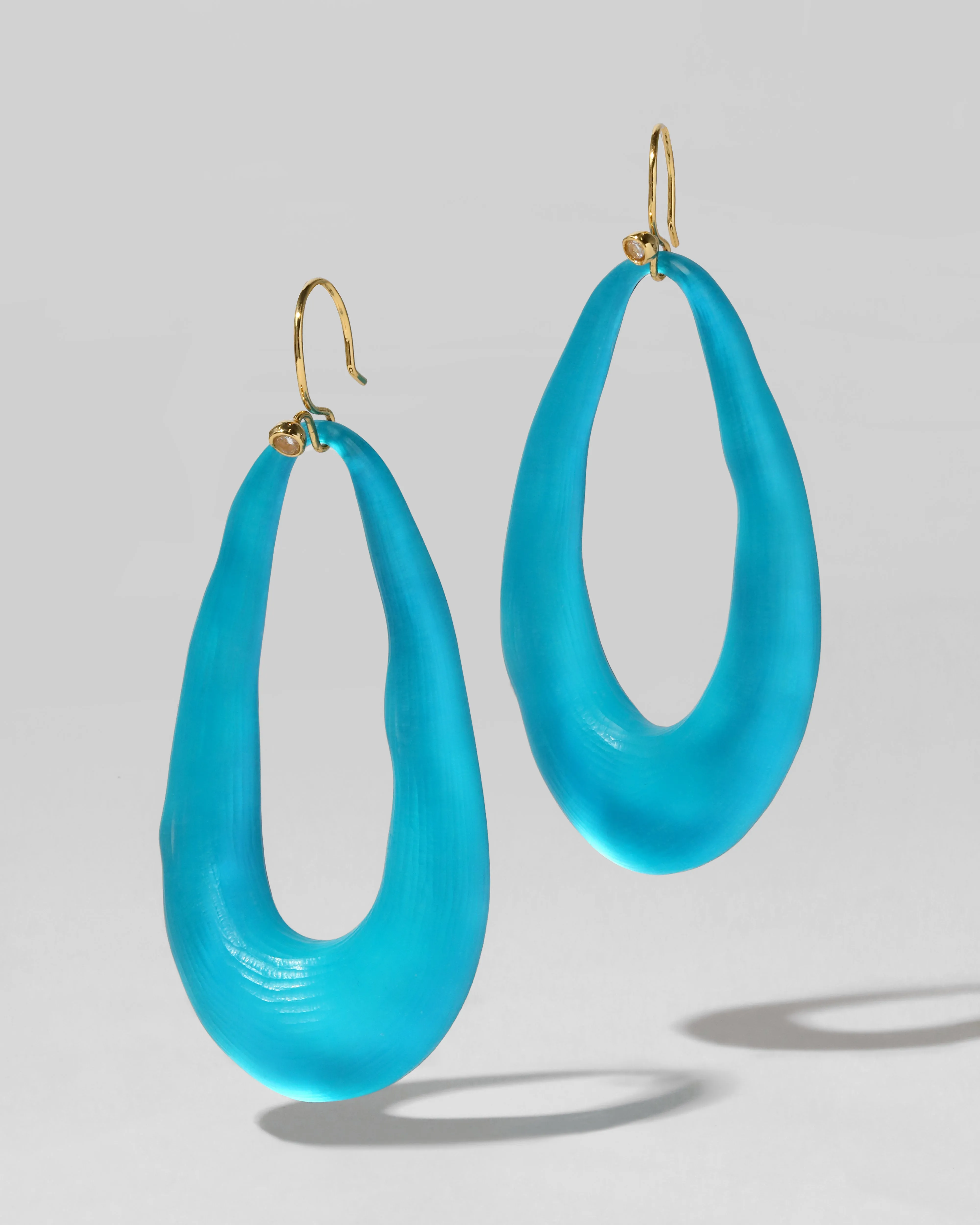Lucite Link Wire Earring- Mediterranean Blue sold by Alexis Bittar