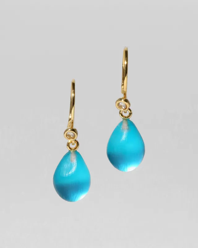 Lucite Teardrop Earring- Mediterranean Blue sold by Alexis Bittar