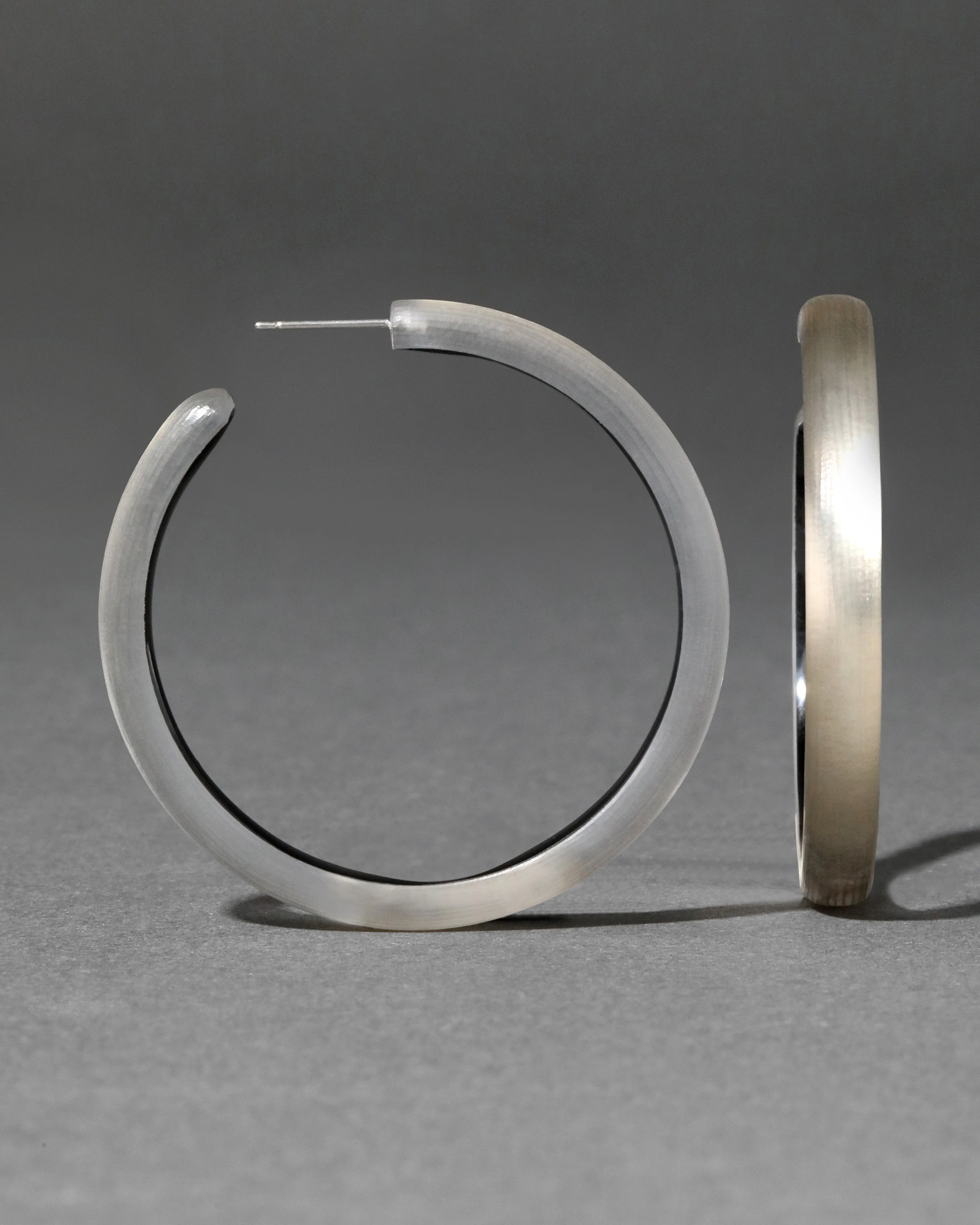 Skinny Lucite Hoop Earring- Warm Grey sold by Alexis Bittar product image thumbnail 3