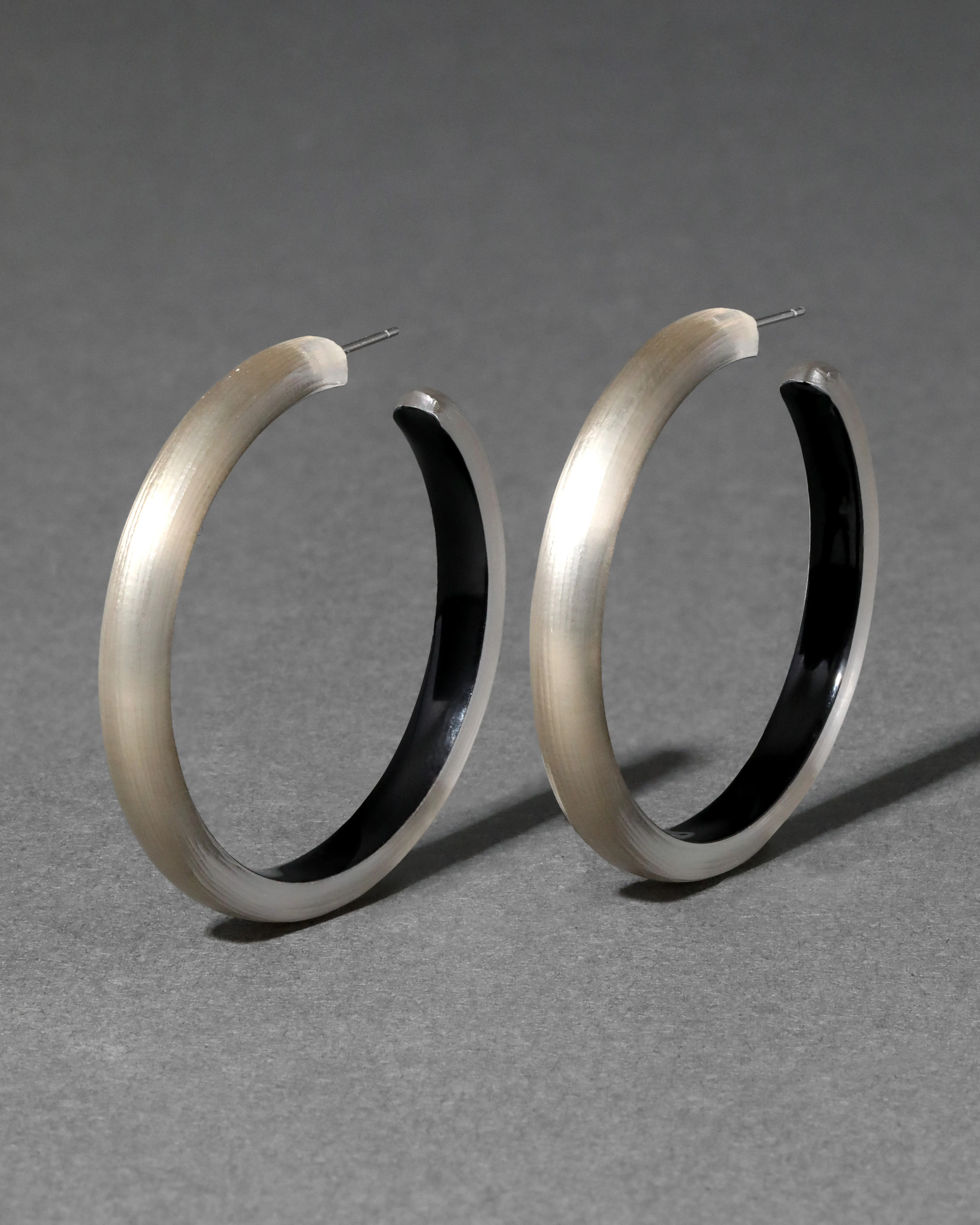 Skinny Lucite Hoop Earring- Warm Grey sold by Alexis Bittar