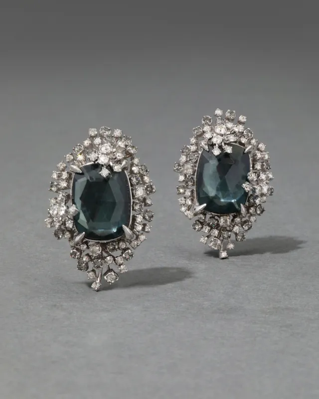 Punk Royale Silver Clip On Earring- Verdant made by Alexis Bittar