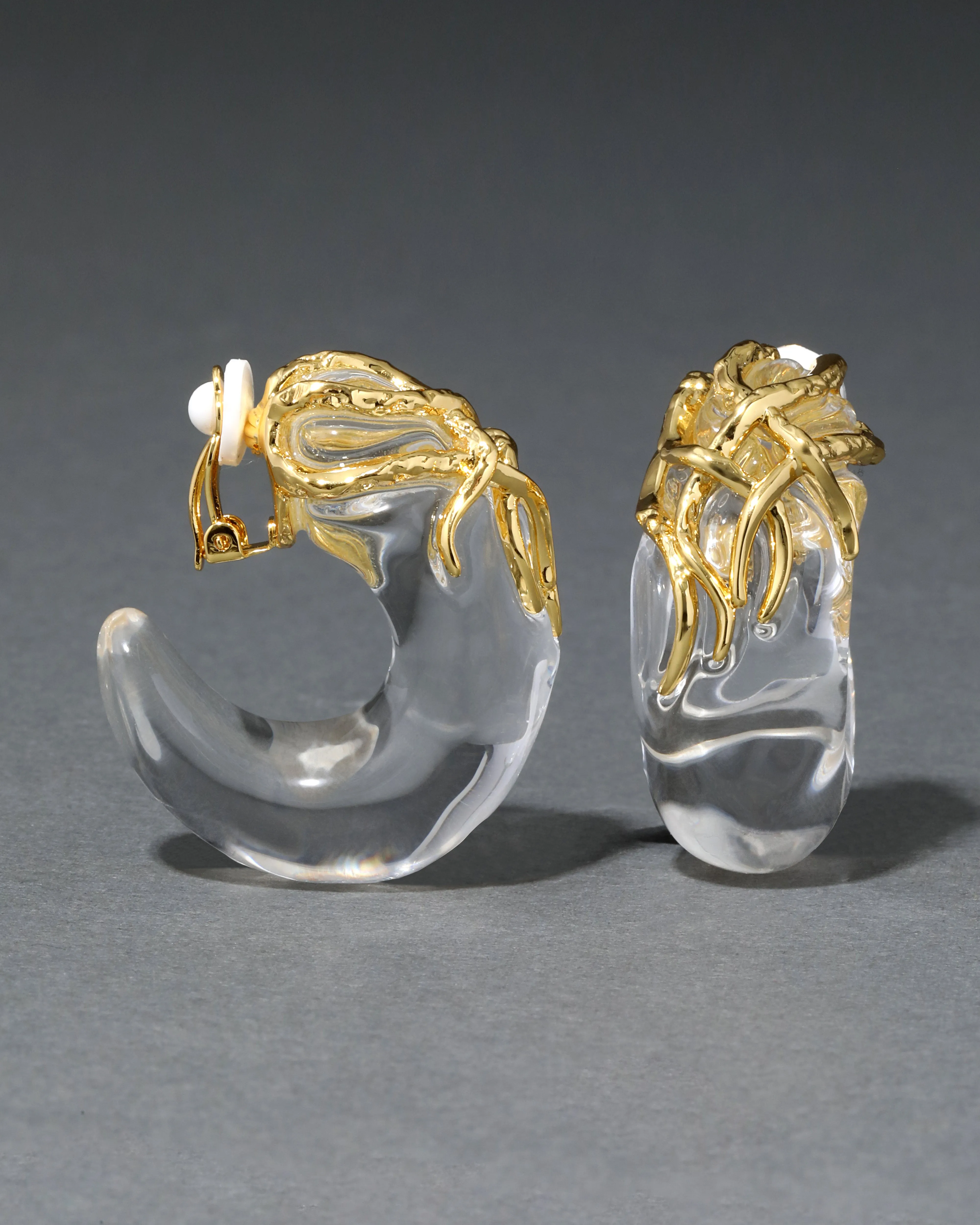 Liquid Vine Lucite Clip Hoop Earring sold by Alexis Bittar product image thumbnail 4