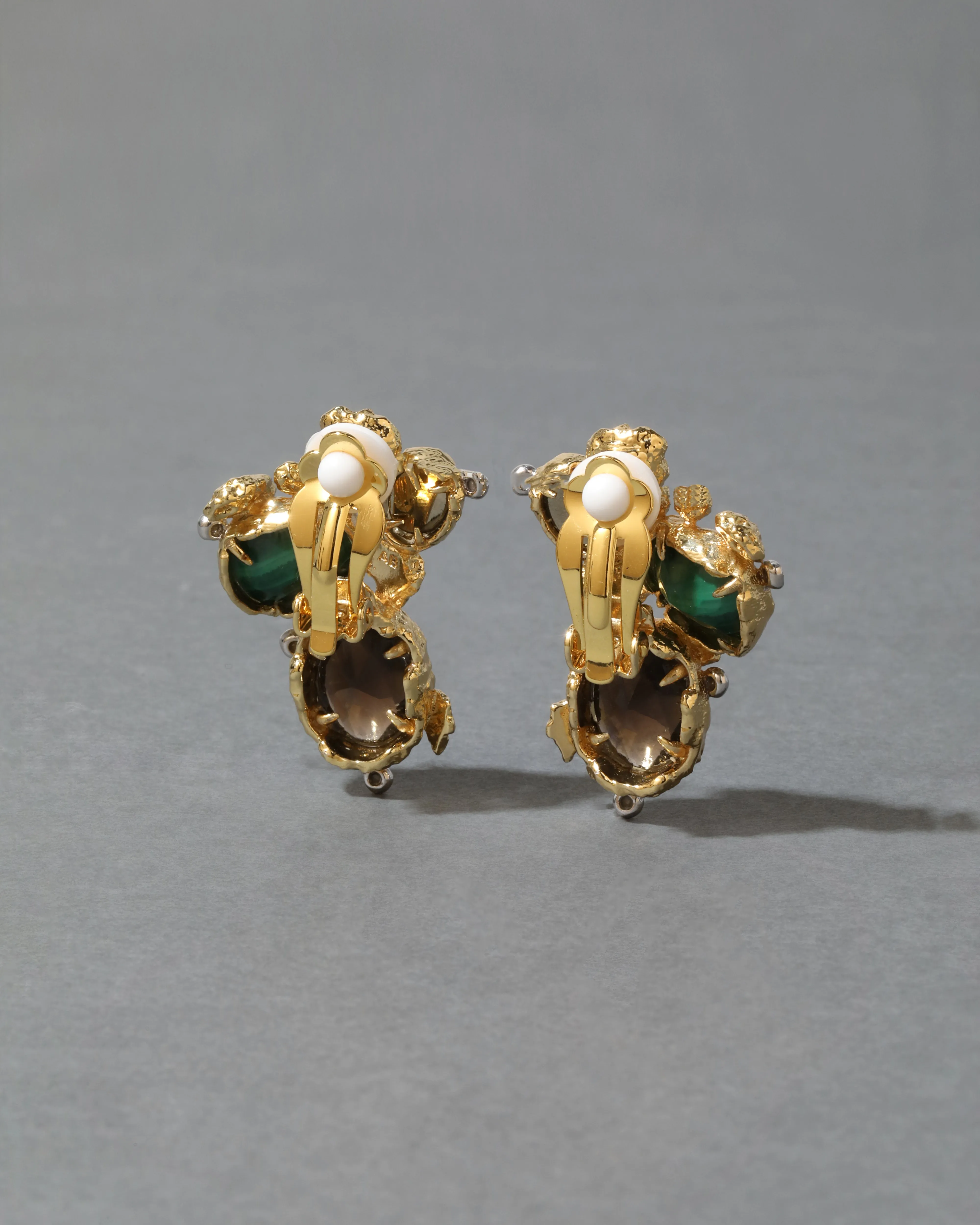 Golden Pebble Cake Cluster Earring - Malachite sold by Alexis Bittar product image thumbnail 4