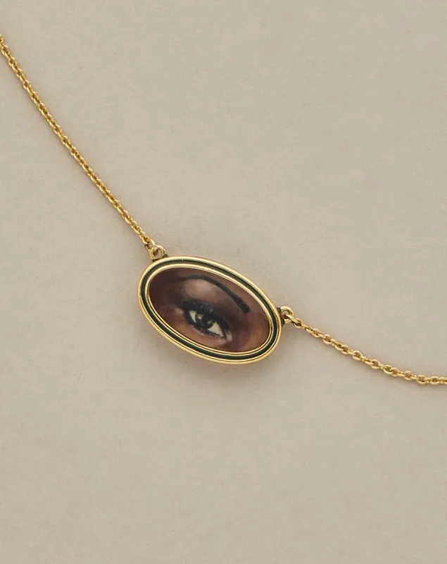 In My Dreams Eye Pendant Necklace - Green Enamel sold by Alexis Bittar