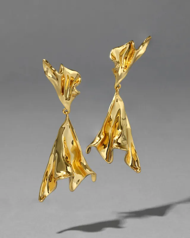 Molten Gold Flared Drop Earring sold by Alexis Bittar