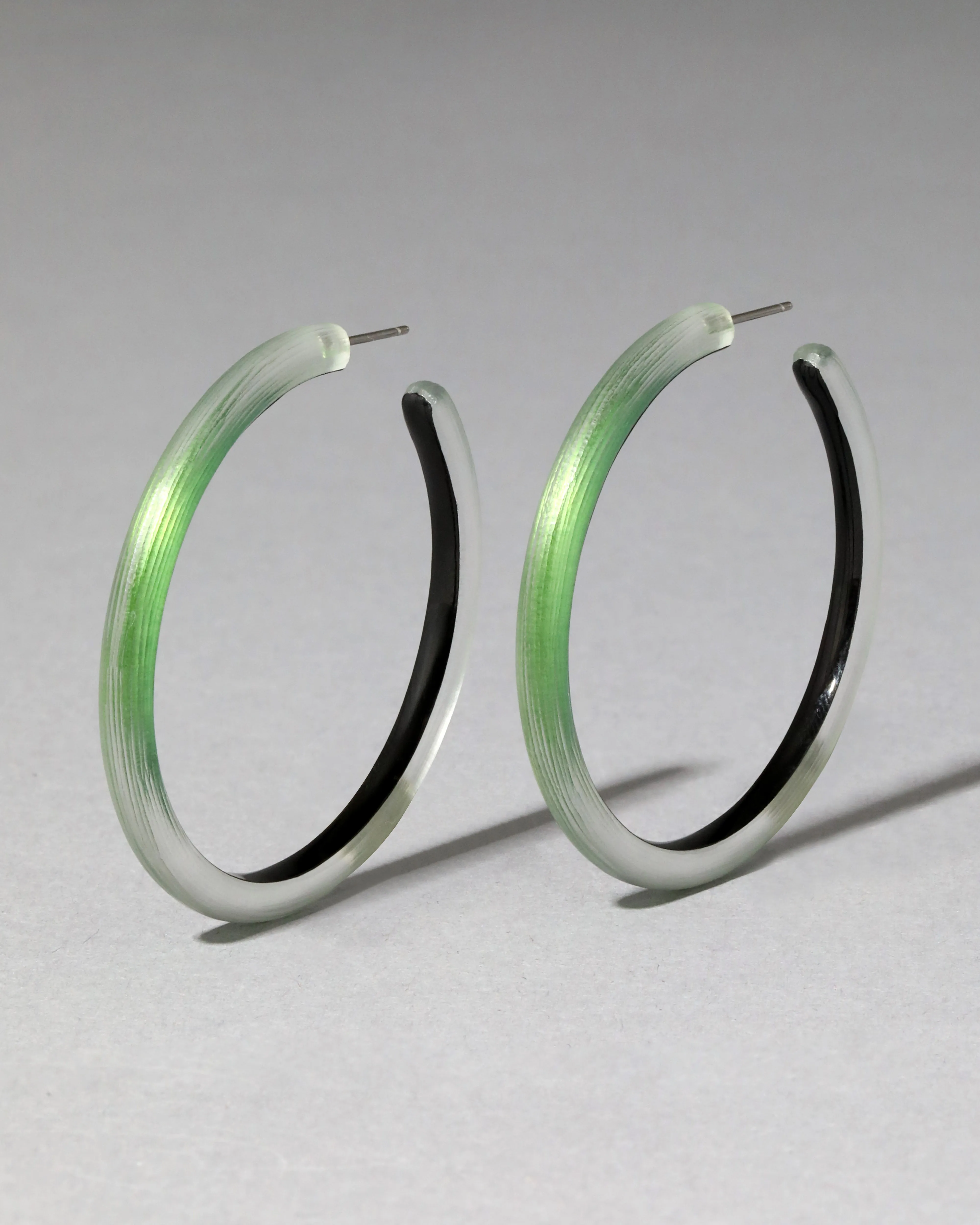 Skinny Lucite Hoop Earring- Moss Green sold by Alexis Bittar