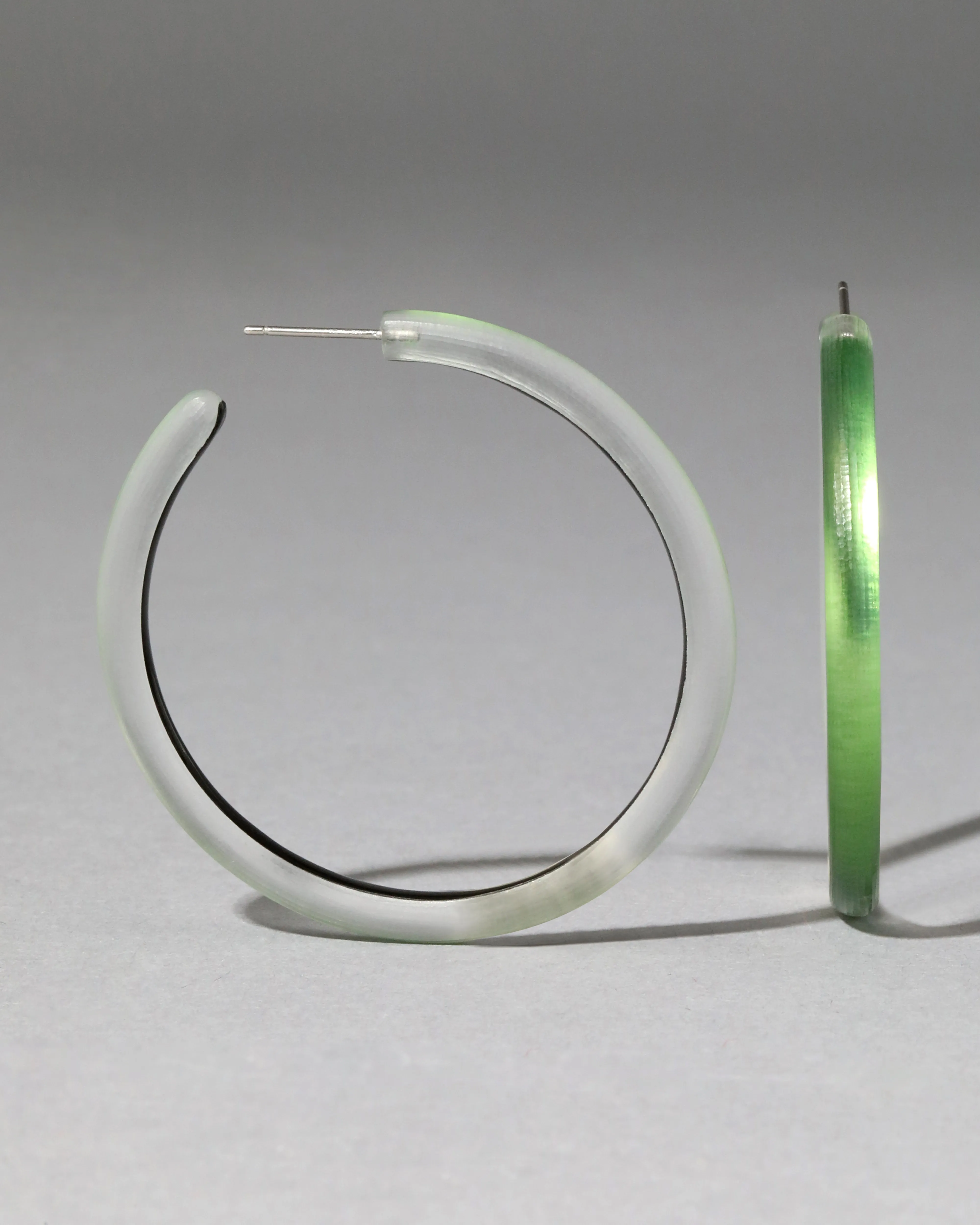 Skinny Lucite Hoop Earring- Moss Green sold by Alexis Bittar product image thumbnail 3