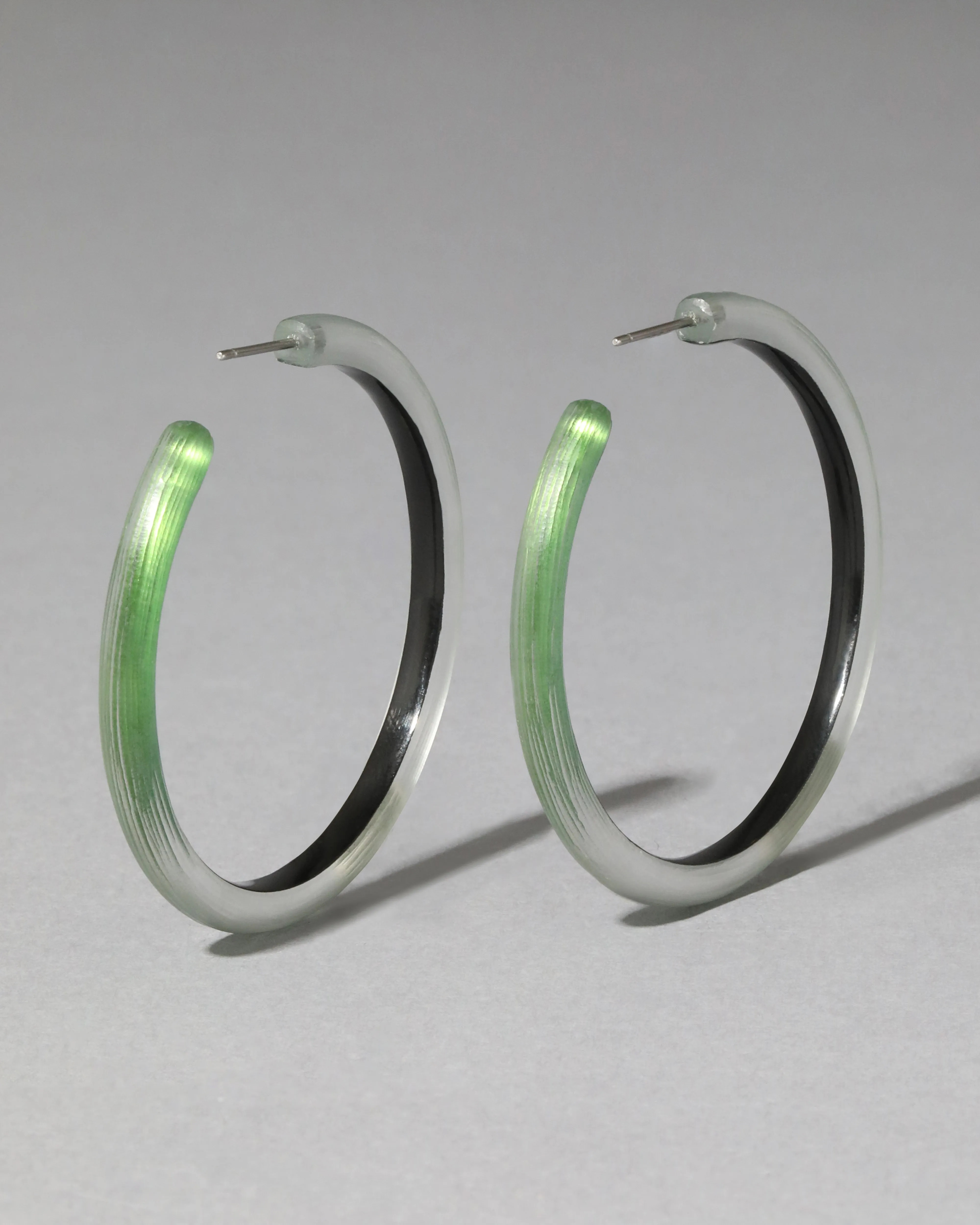 Skinny Lucite Hoop Earring- Moss Green sold by Alexis Bittar product image thumbnail 4