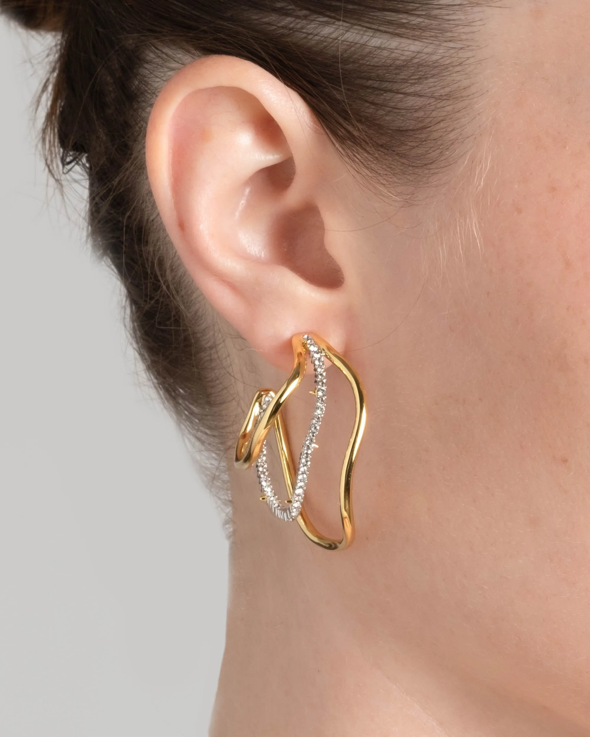 Orbit Wavy Hoop Earring sold by Alexis Bittar product image thumbnail 5