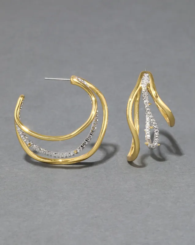 Orbit Wavy Hoop Earring sold by Alexis Bittar