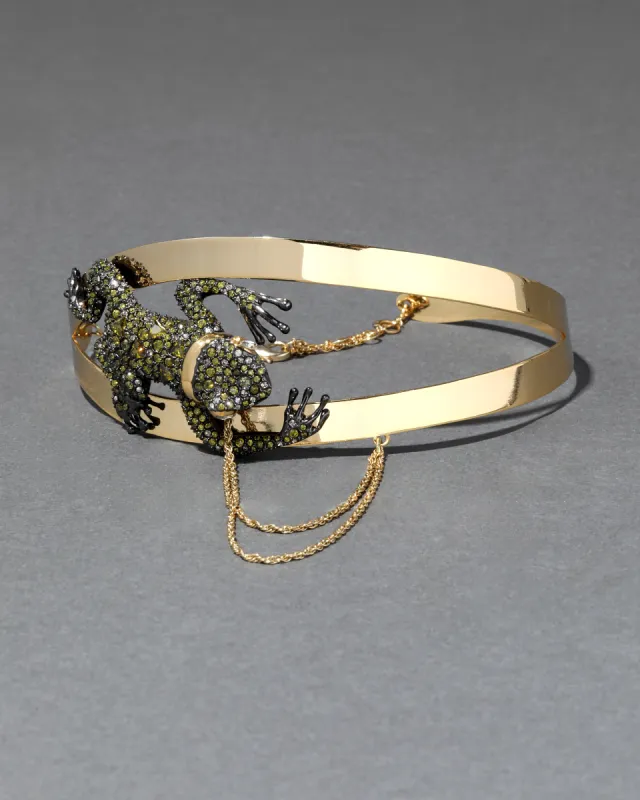 Archive Two Tone Frog on a Leash Necklace sold by Alexis Bittar