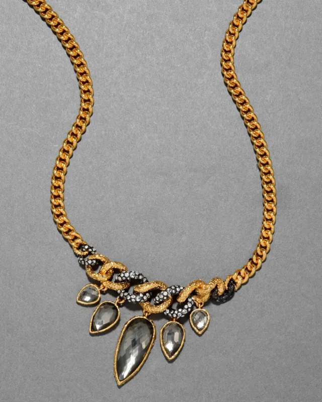 Archive Two Tone and Pyrite Doublet Necklace sold by Alexis Bittar