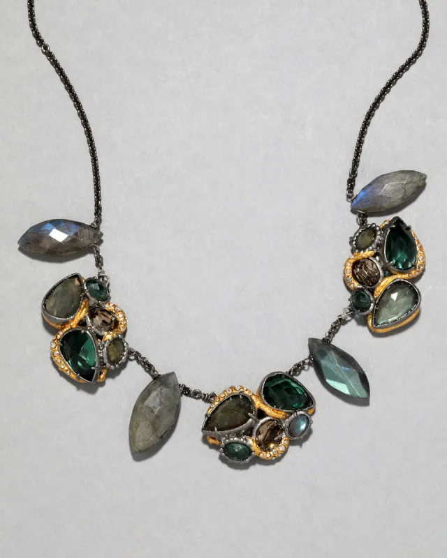 Archive Two Tone Labadorite, Crystal, and Hydroquartz Necklace sold by Alexis Bittar