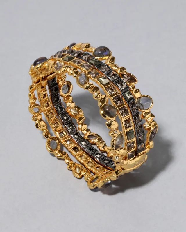 Archive Nugget with Labadorite Doublet Stones and Crystal Bracelet sold by Alexis Bittar