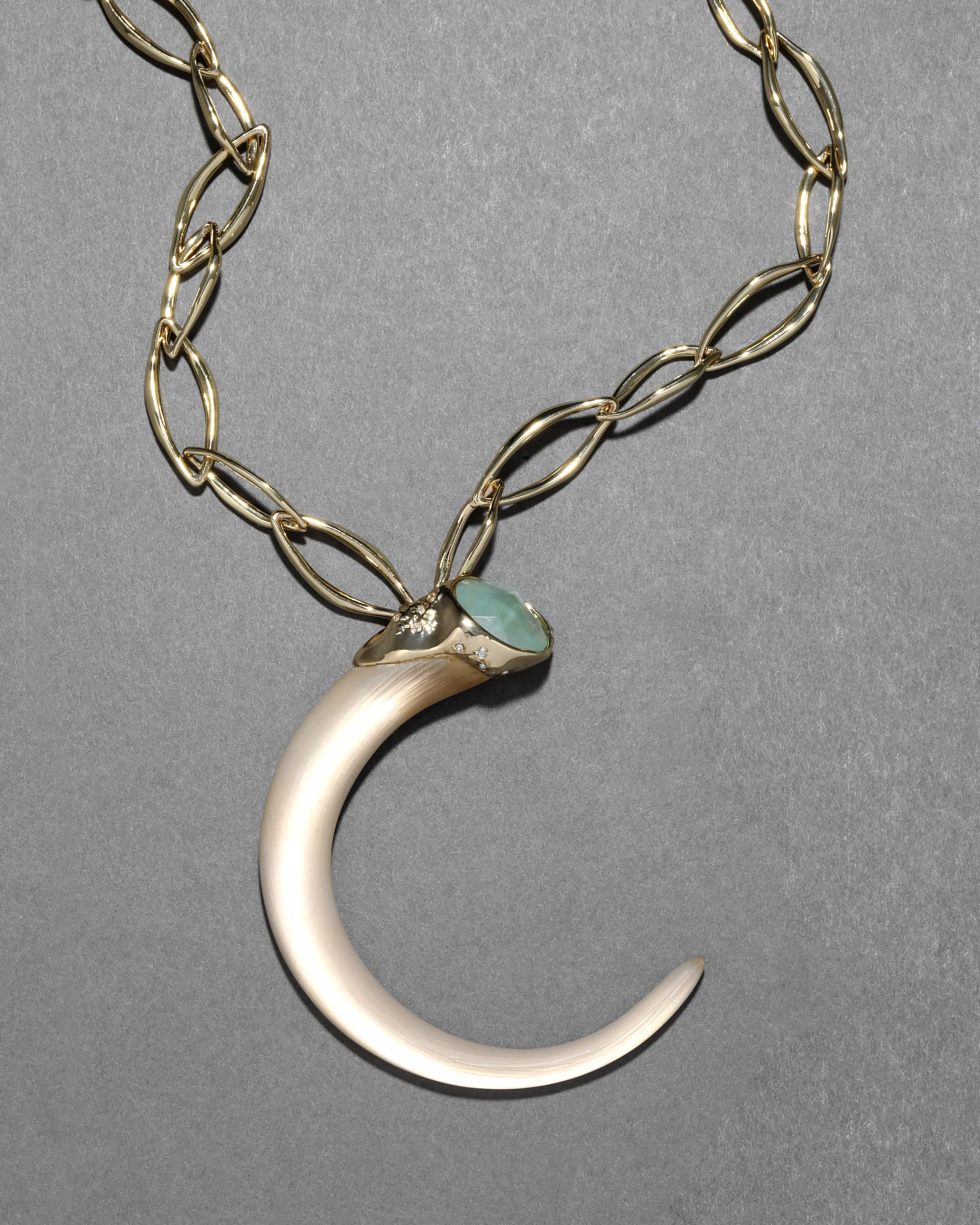 Archive Custom Link with Mother of Pearl Doublet and Horn Necklace sold by Alexis Bittar