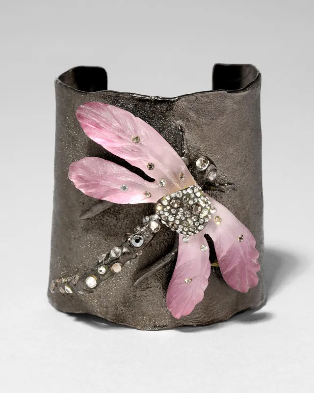 Archive Hand Sculpted Lucite Dragonfly Cuff Bracelet sold by Alexis Bittar