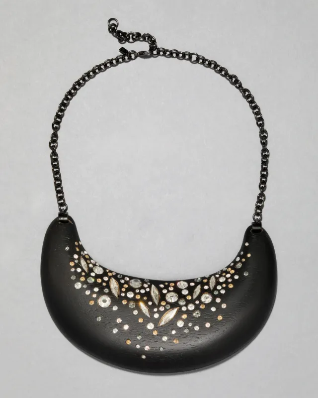 Archive Asteroid Crystal Inlay Wood Bib Necklace sold by Alexis Bittar