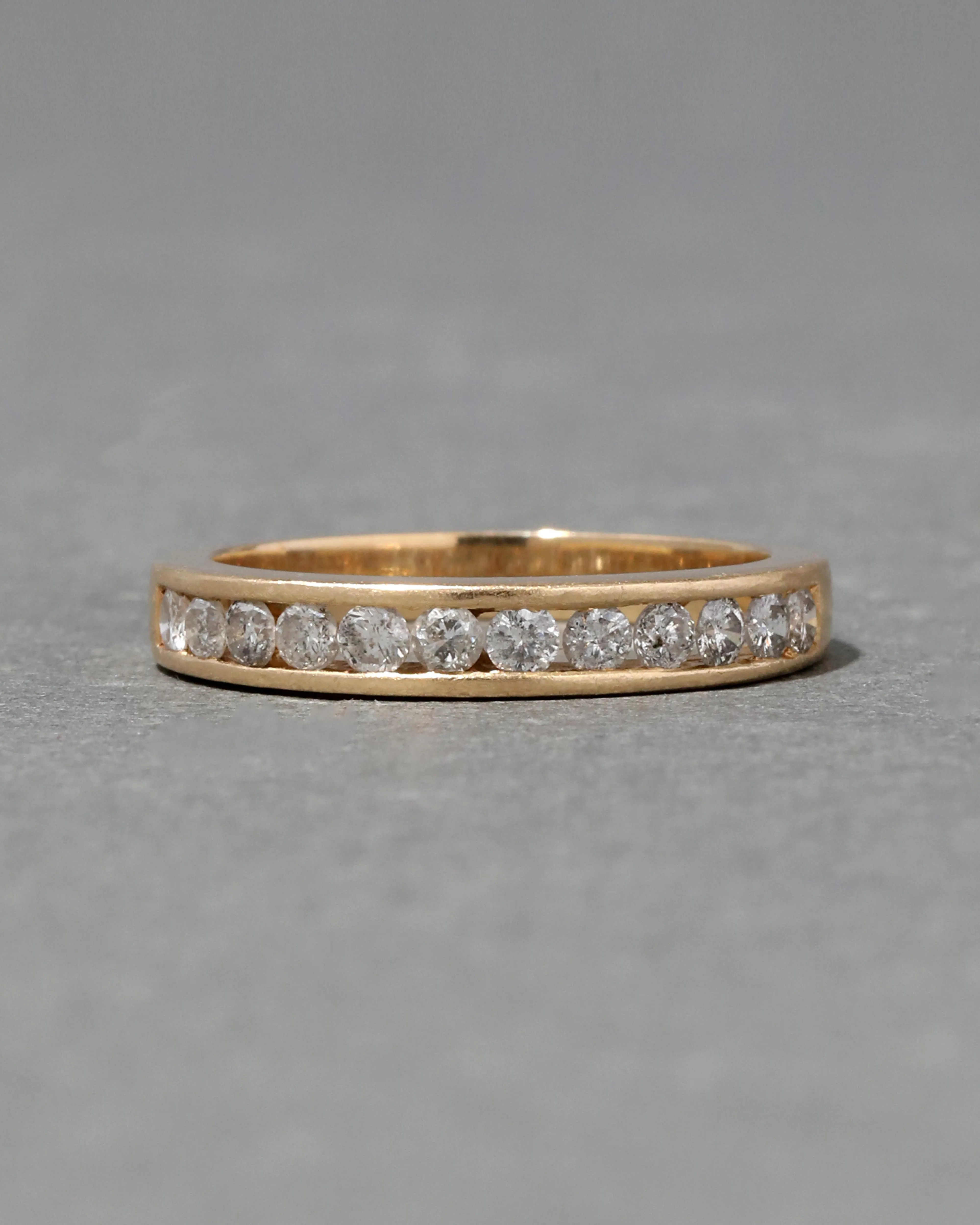 Vintage 1980s 14k Gold Open Set Diamond Band Ring sold by Alexis Bittar product image thumbnail 2
