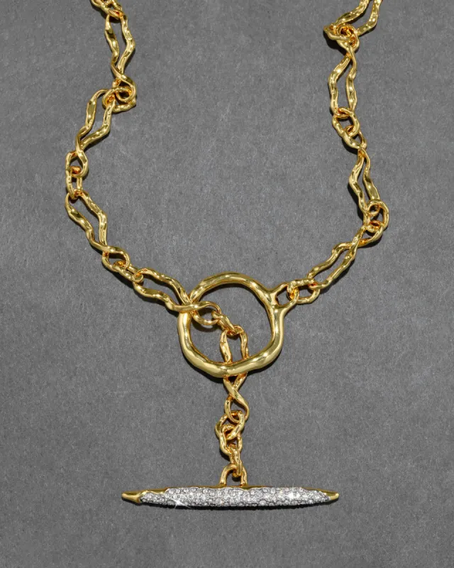 Solanales Gold Crystal Toggle Necklace sold by Alexis Bittar