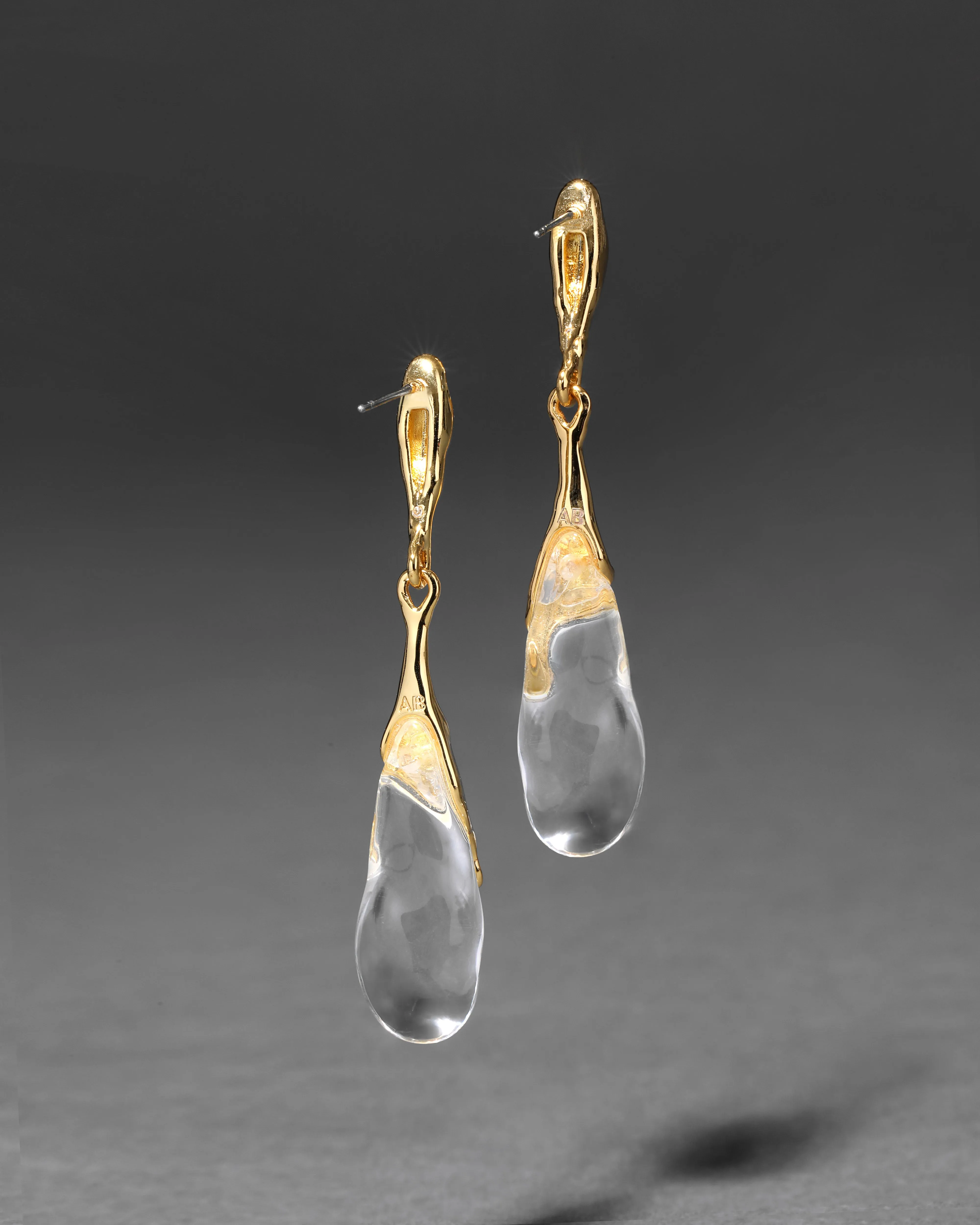 Liquid Lucite Teardrop Post Earring- Clear sold by Alexis Bittar product image thumbnail 2