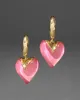 Dripping Heart Lucite Hoop Earring- Sweet Melon sold by Alexis Bittar