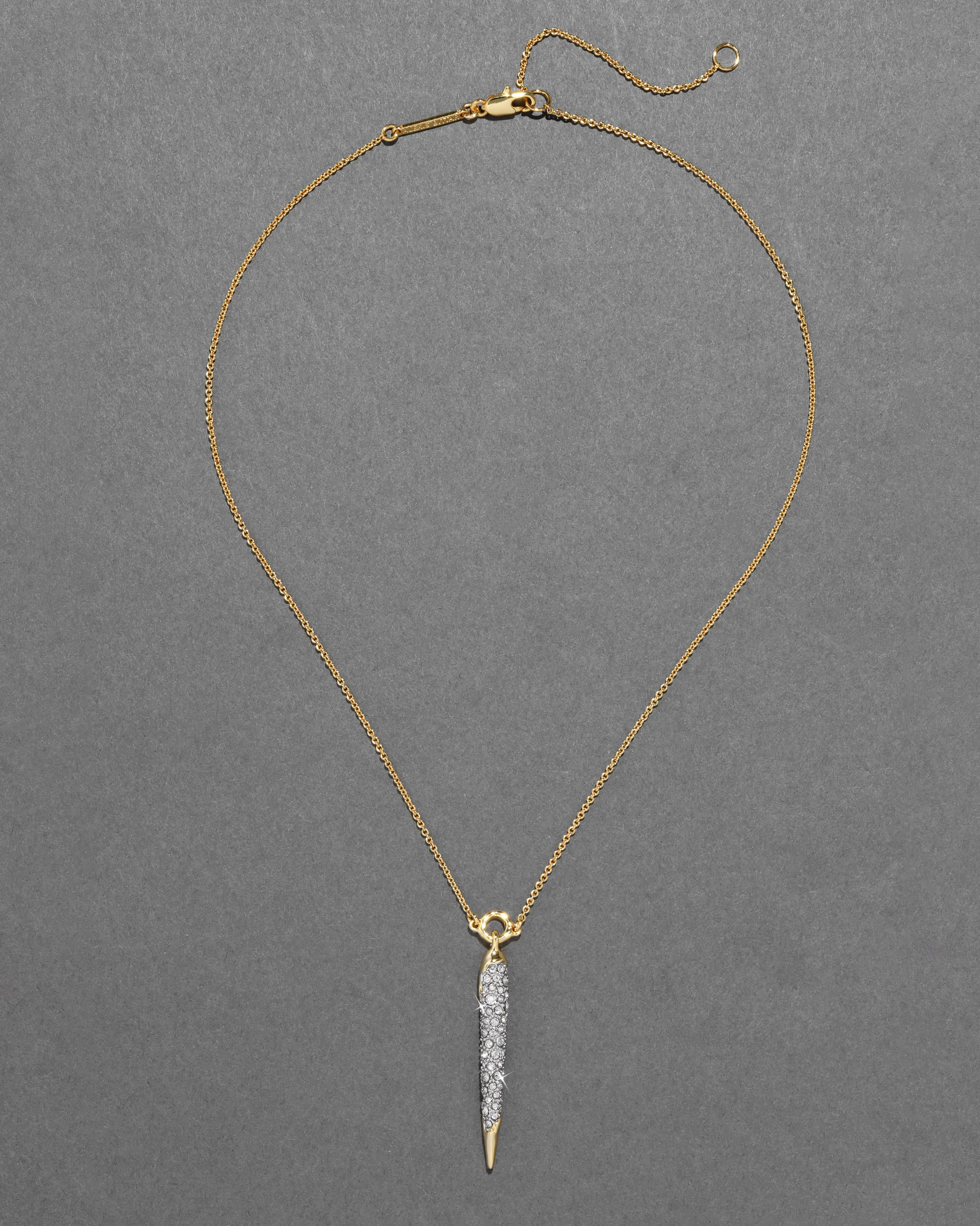 Solanales Gold Crystal Spear Necklace sold by Alexis Bittar product image thumbnail 3