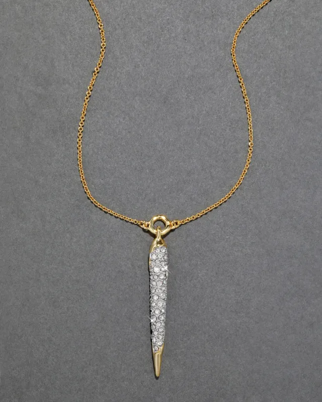Solanales Gold Crystal Spear Necklace sold by Alexis Bittar