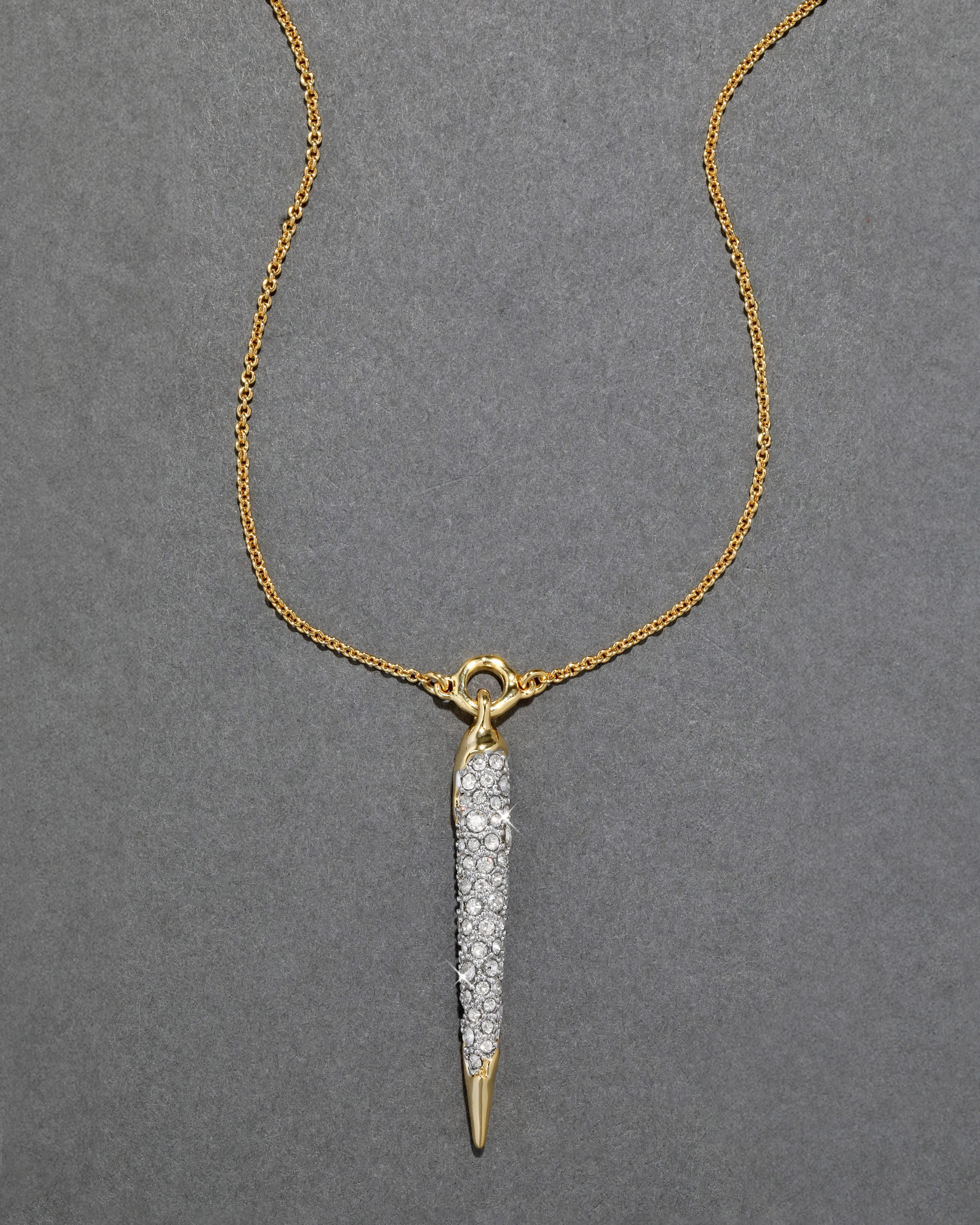 Solanales Gold Crystal Spear Necklace sold by Alexis Bittar
