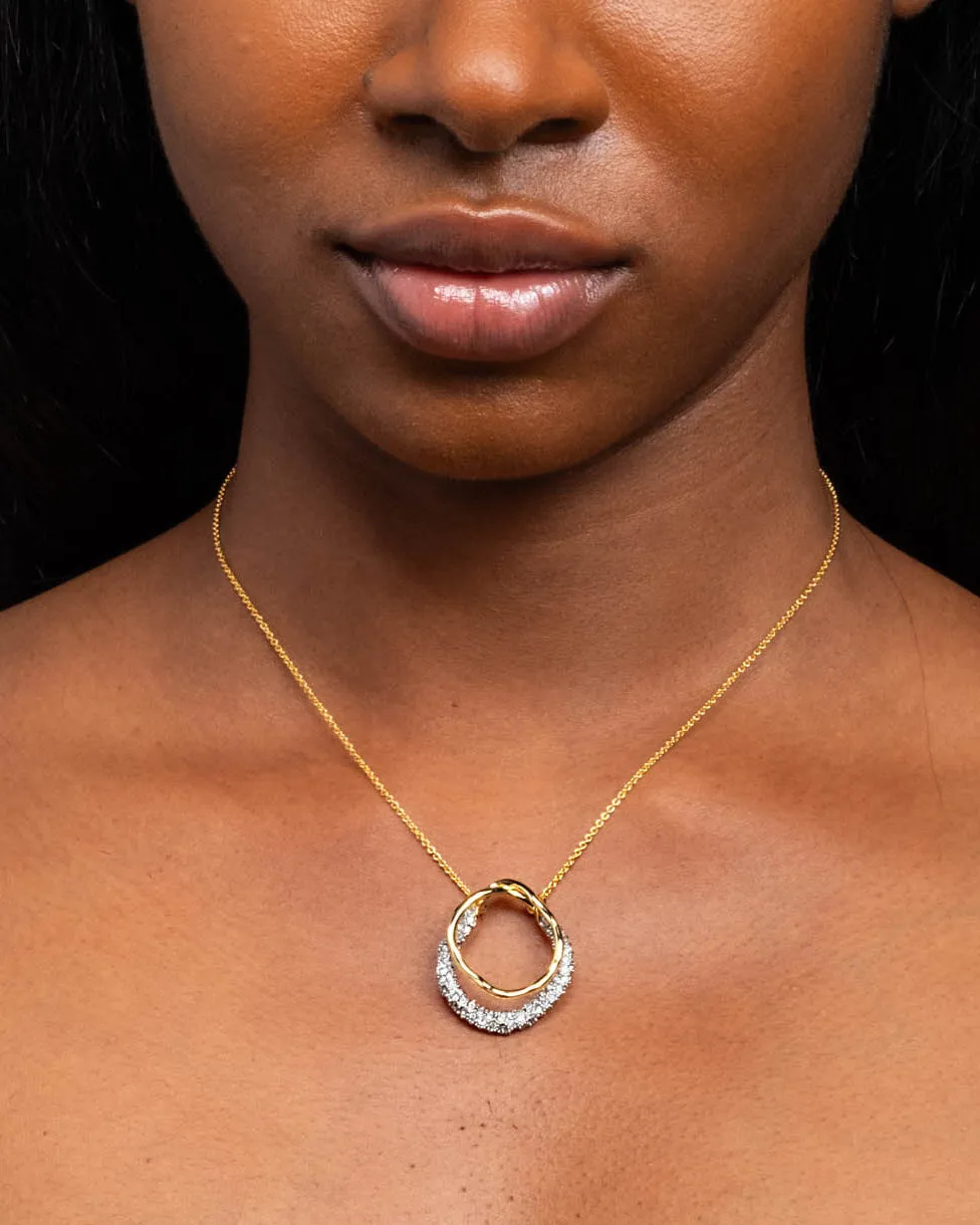 Solanales Gold Crystal Orbit Necklace sold by Alexis Bittar