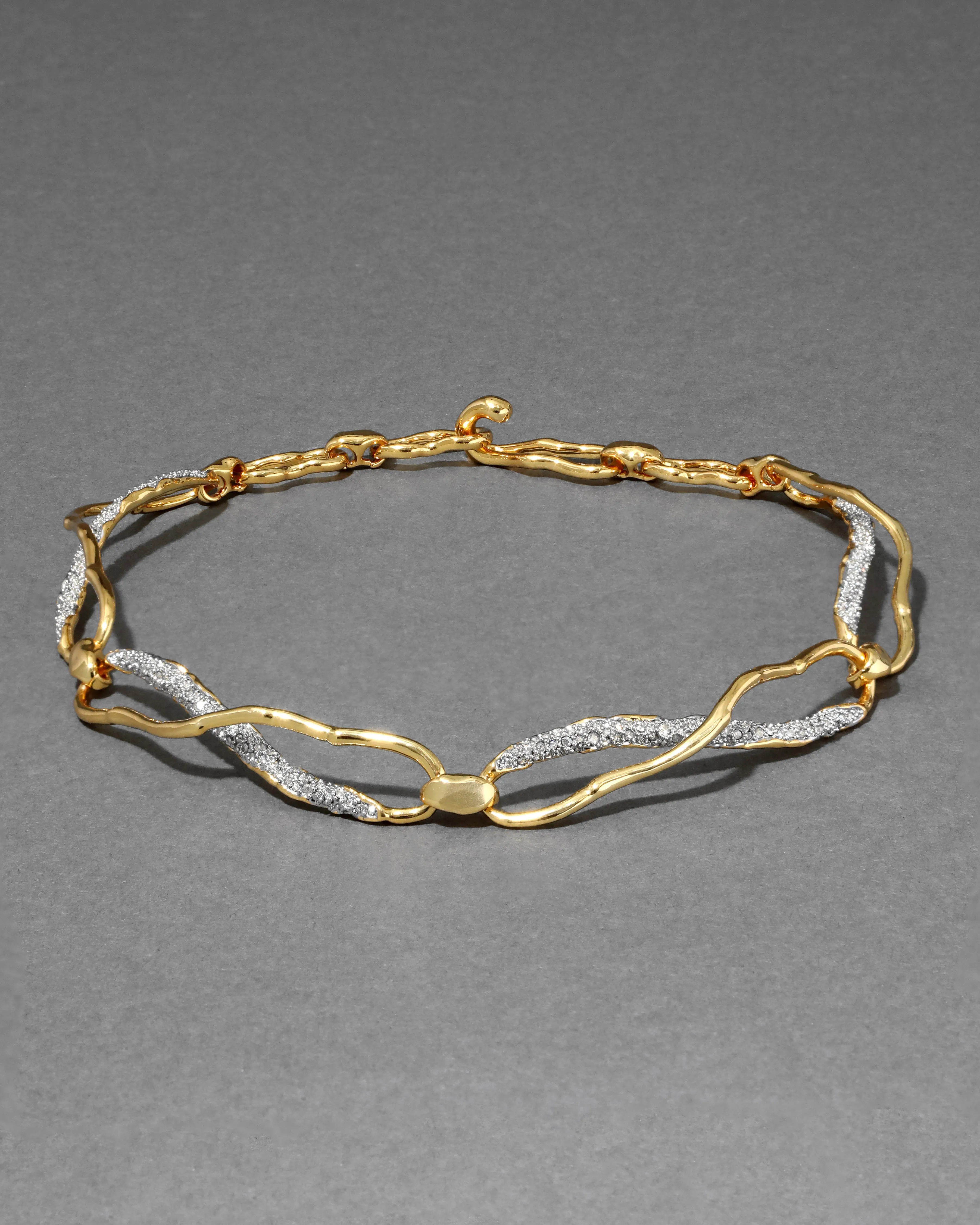 Solanales Gold Crystal Infinity Link Necklace sold by Alexis Bittar product image thumbnail 2