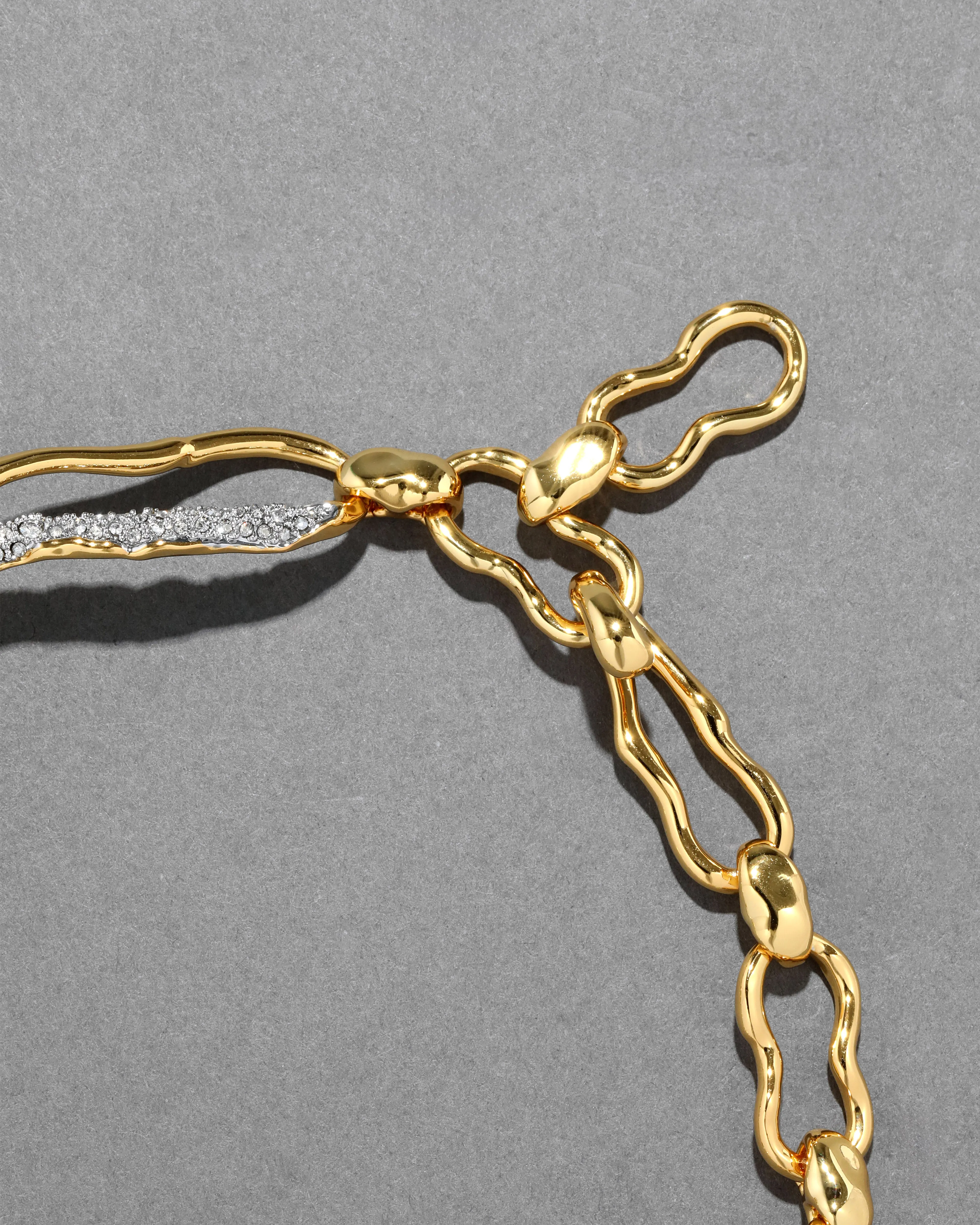 Solanales Gold Crystal Infinity Link Necklace sold by Alexis Bittar product image thumbnail 5
