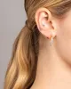 Solanales Gold Crystal Twist Mini Hoop Earring sold by Alexis Bittar