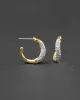 Solanales Gold Crystal Twist Mini Hoop Earring sold by Alexis Bittar
