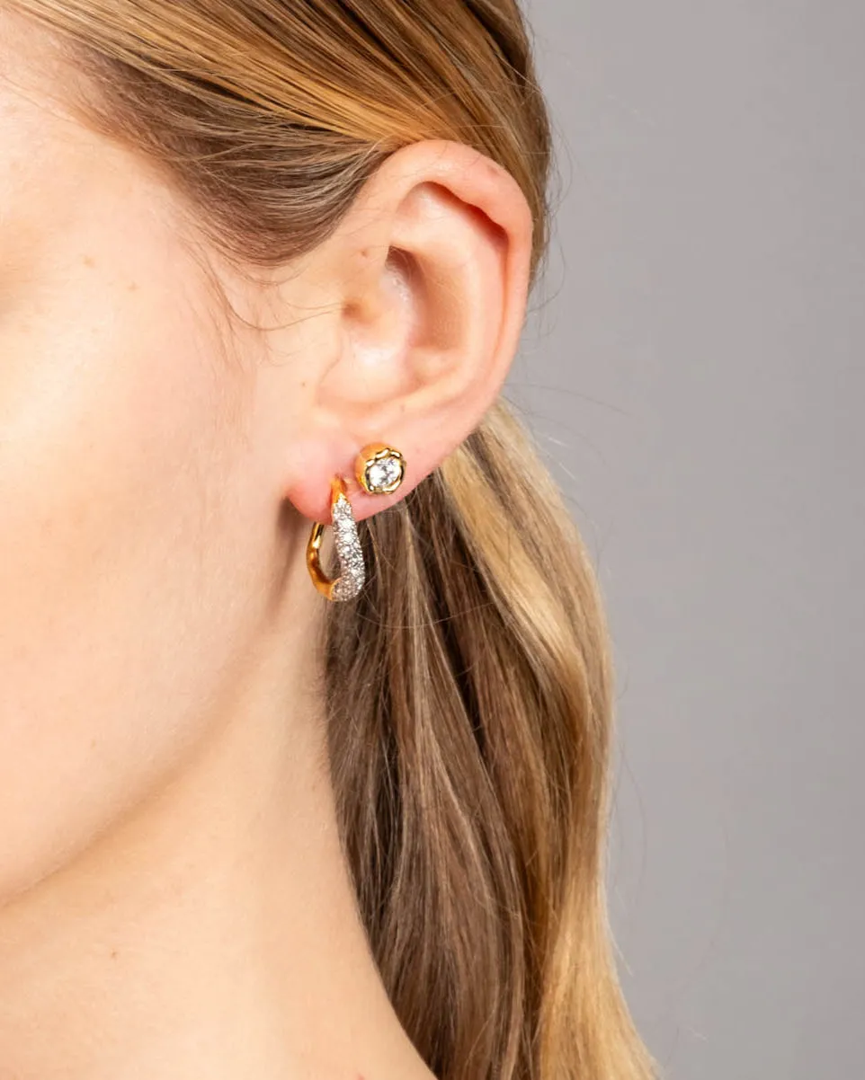 Solanales Gold Crystal Twist Mini Hoop Earring sold by Alexis Bittar product image thumbnail 2