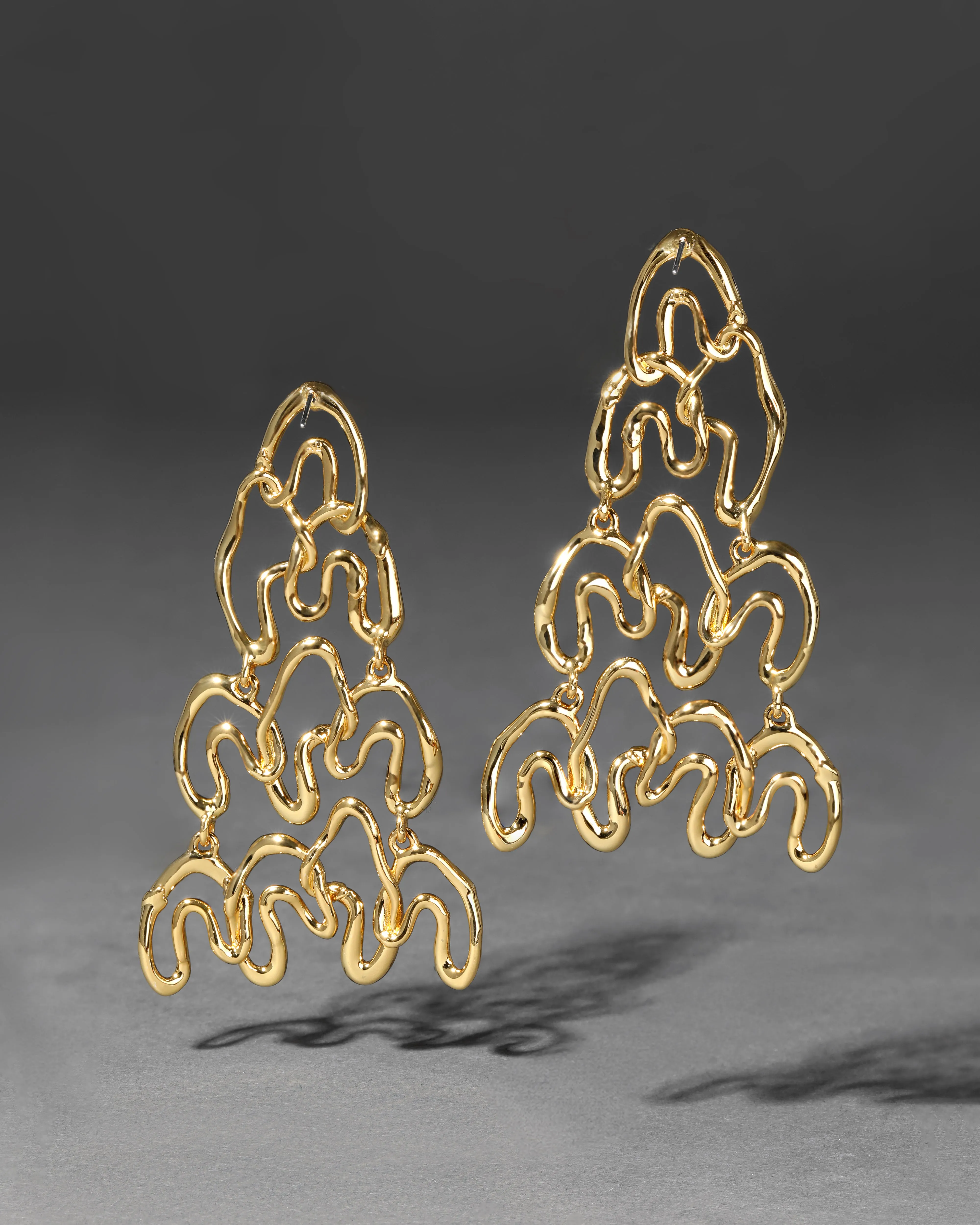 Solanales Gold Crystal Large Chandelier Earring sold by Alexis Bittar product image thumbnail 3