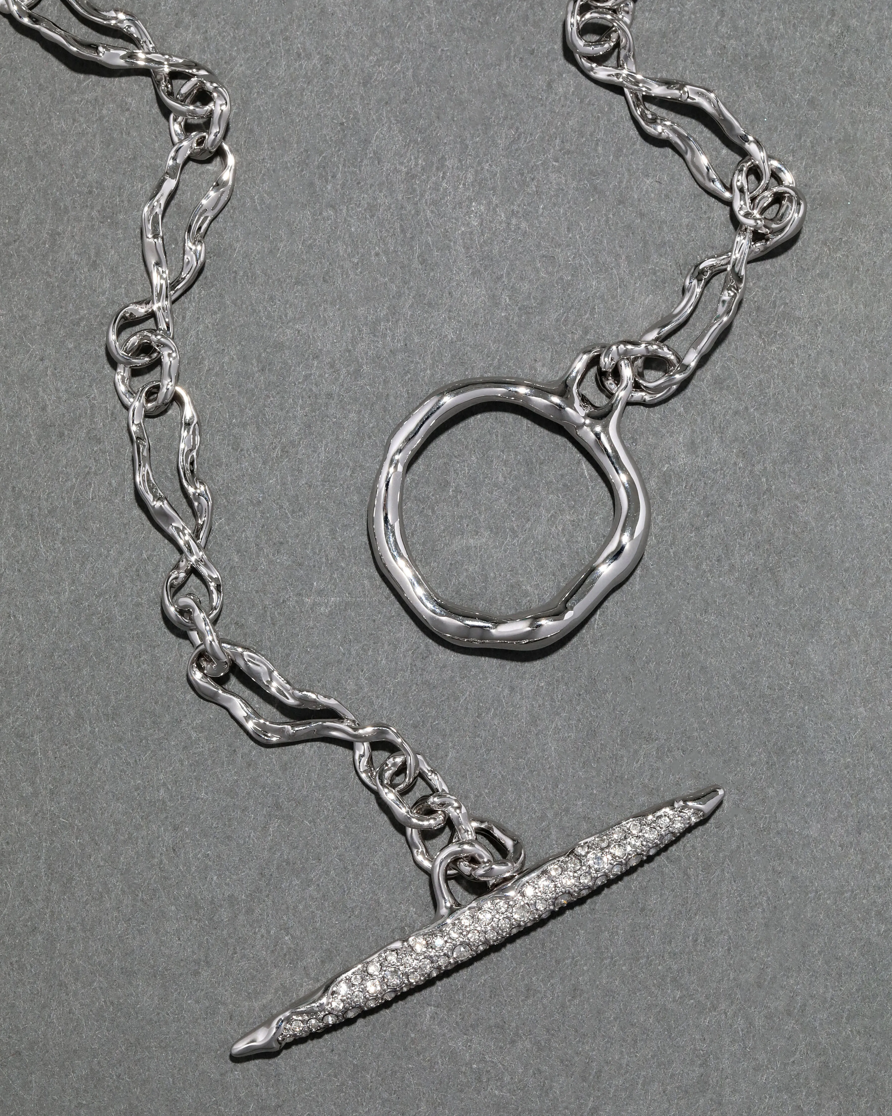 Solanales Silver Crystal Toggle Necklace sold by Alexis Bittar product image thumbnail 4