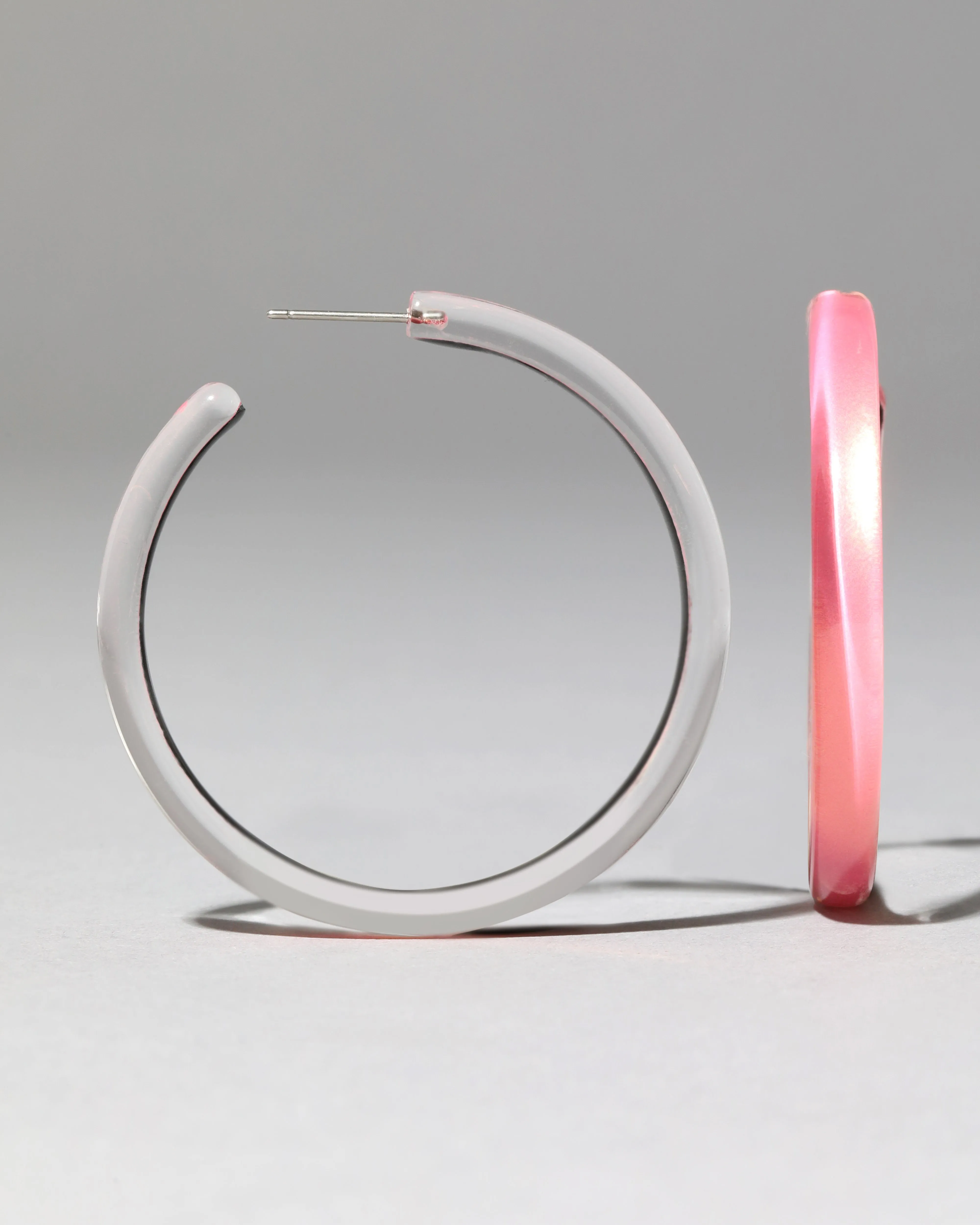 Skinny Lucite Hoop Earring- Sweet Melon sold by Alexis Bittar product image thumbnail 3