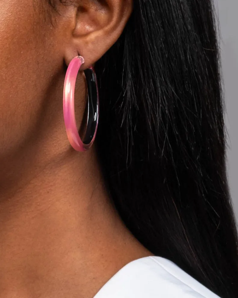 Skinny Lucite Hoop Earring- Sweet Melon sold by Alexis Bittar product image thumbnail 2