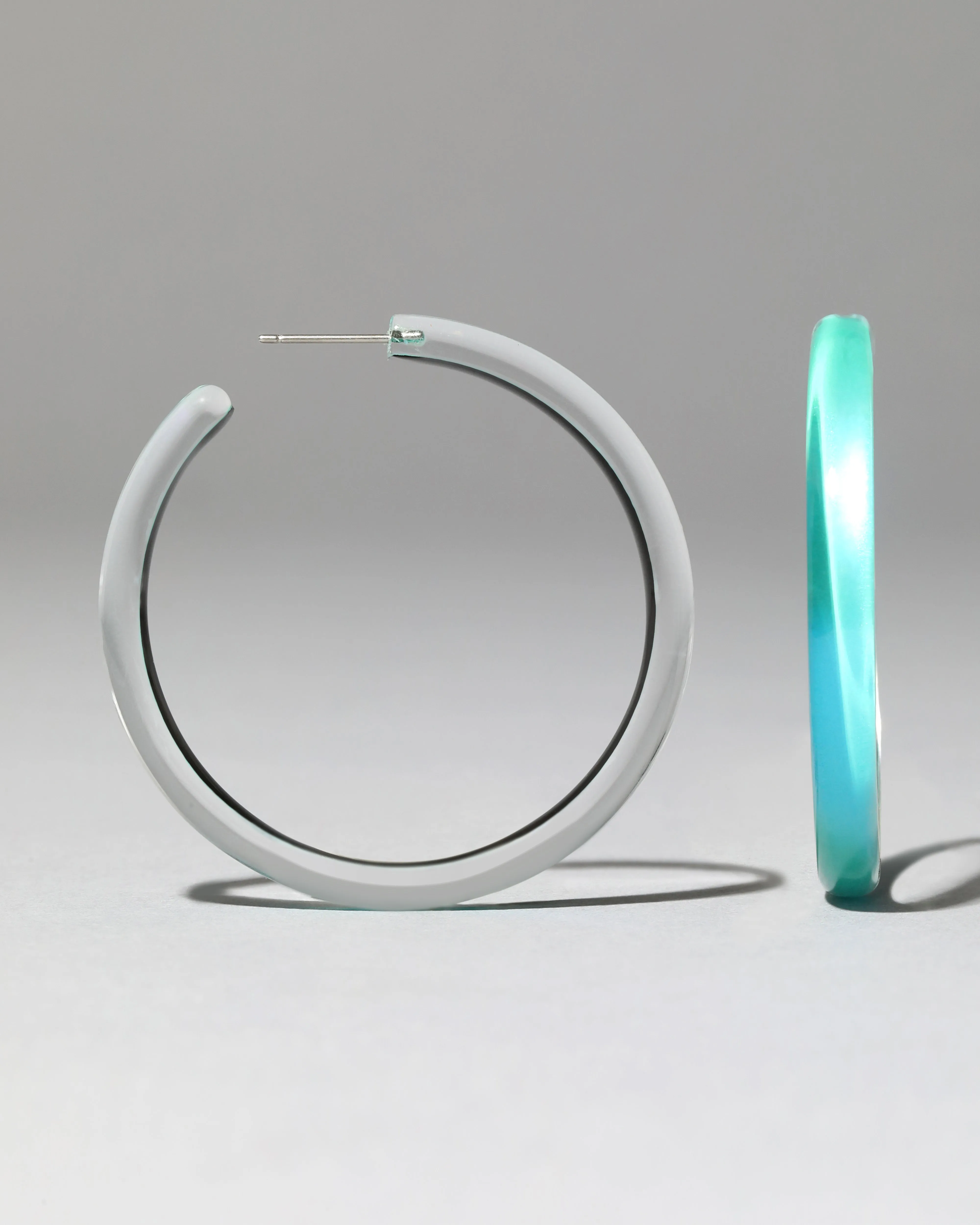 Skinny Lucite Hoop Earring- Mediterranean Opal sold by Alexis Bittar product image thumbnail 3