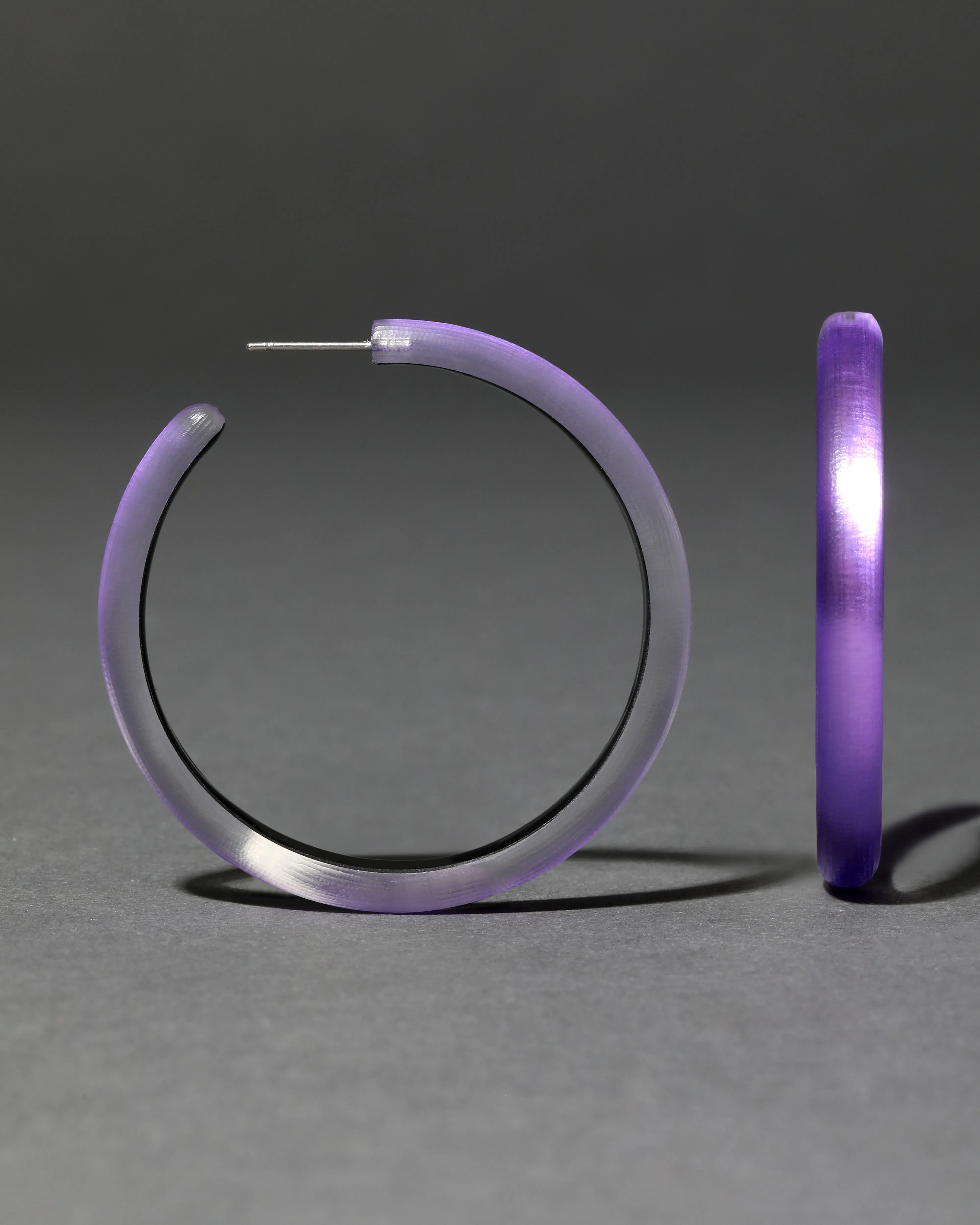 Skinny Lucite Hoop Earring- Violet sold by Alexis Bittar product image thumbnail 3