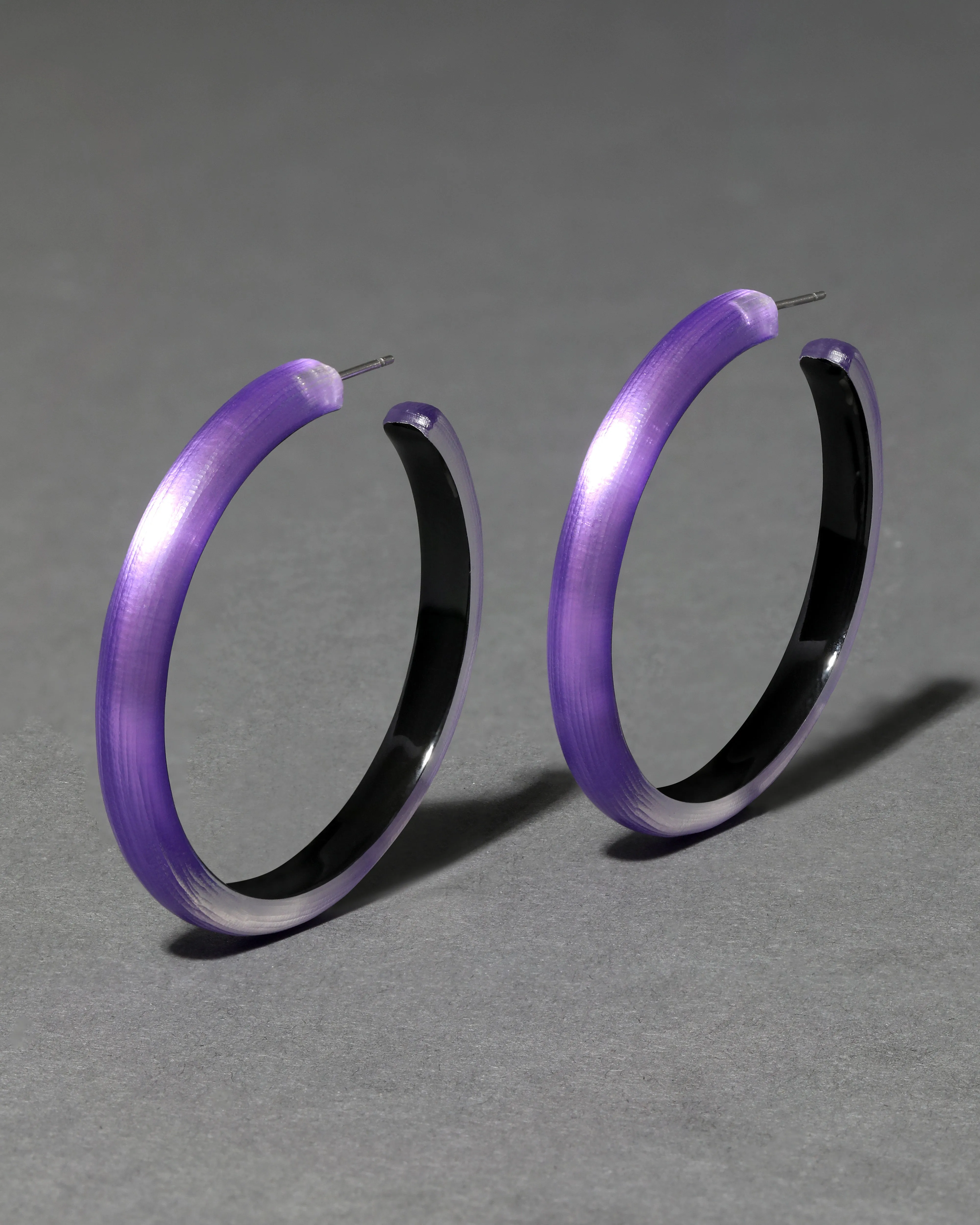 Skinny Lucite Hoop Earring- Violet sold by Alexis Bittar