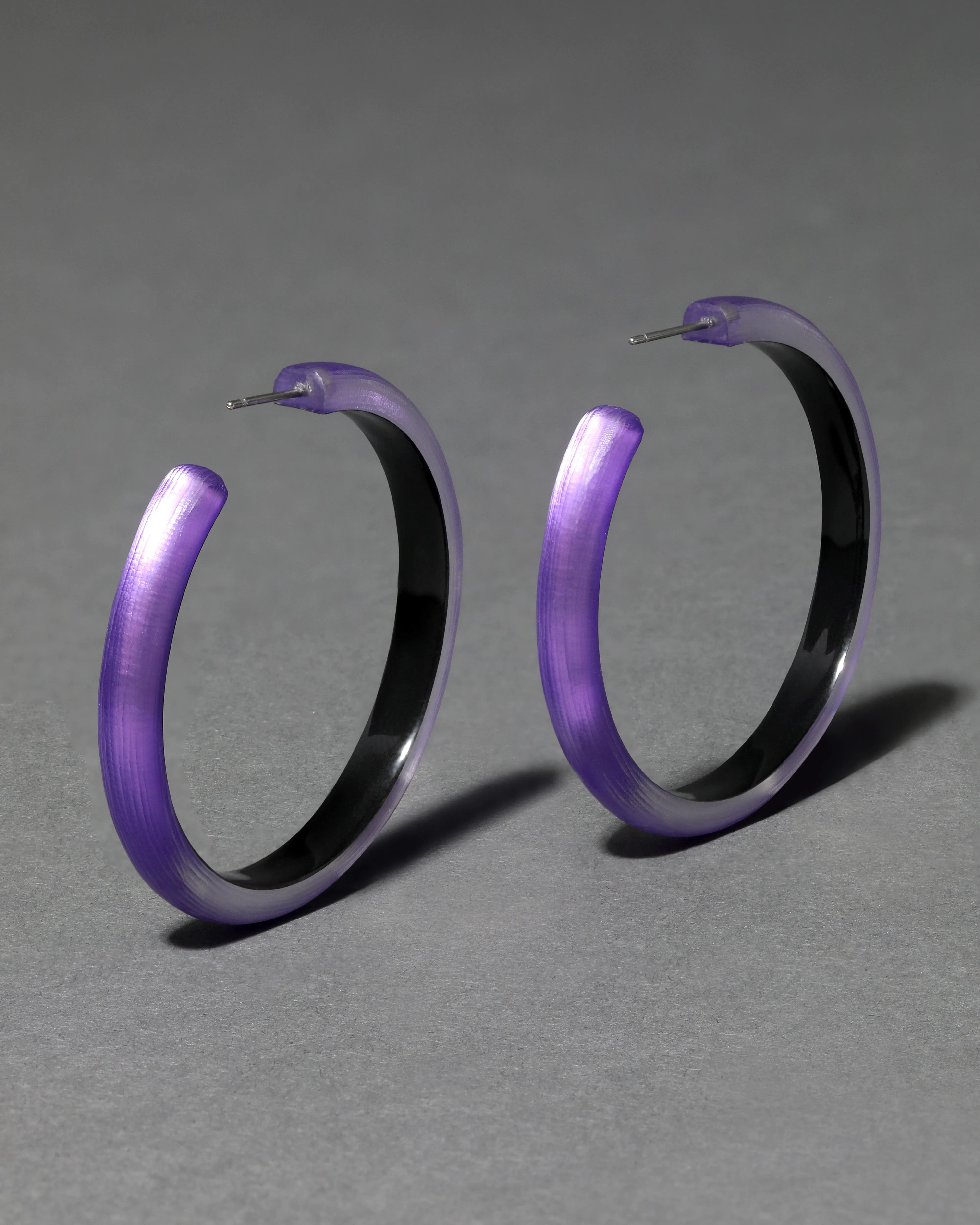 Skinny Lucite Hoop Earring- Violet sold by Alexis Bittar product image thumbnail 4